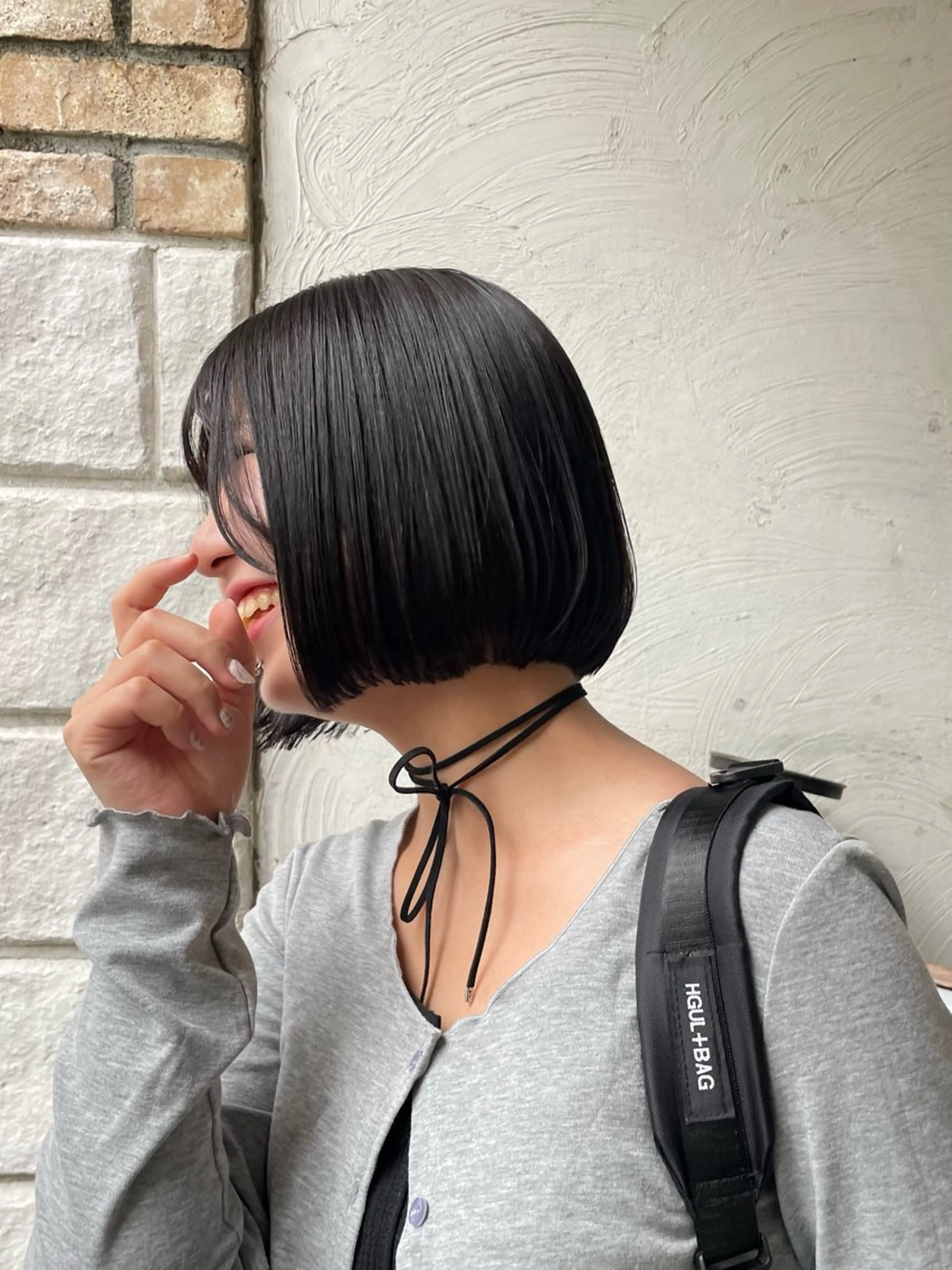 ミディアム カラー 黒髪 ボブ ブリーチ/レイヤー 💙ayame💙のヘアスタイル