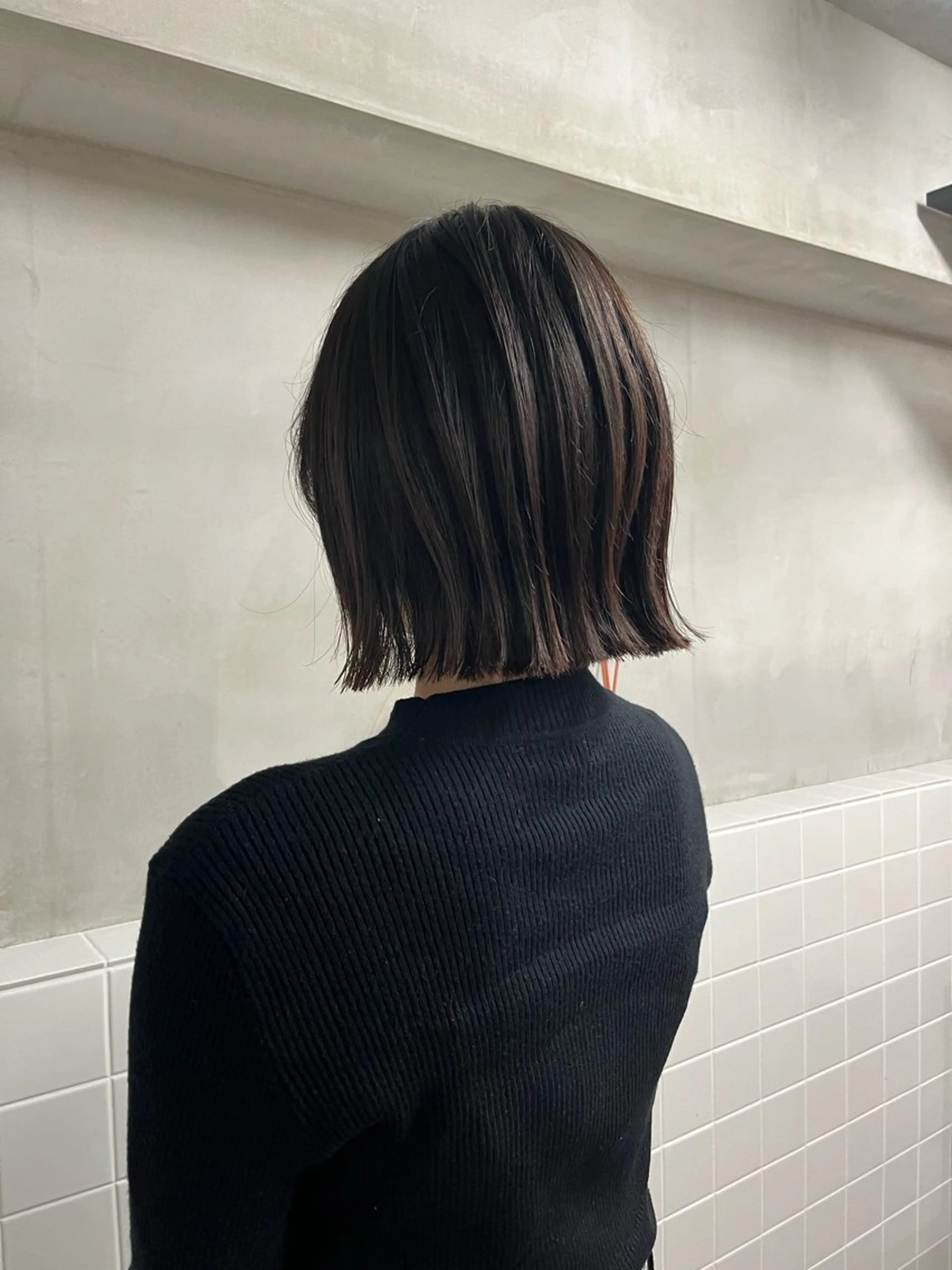 ミディアム 切りっぱなしボブ ボブ 外ハネヘア anon Loemのヘアスタイル