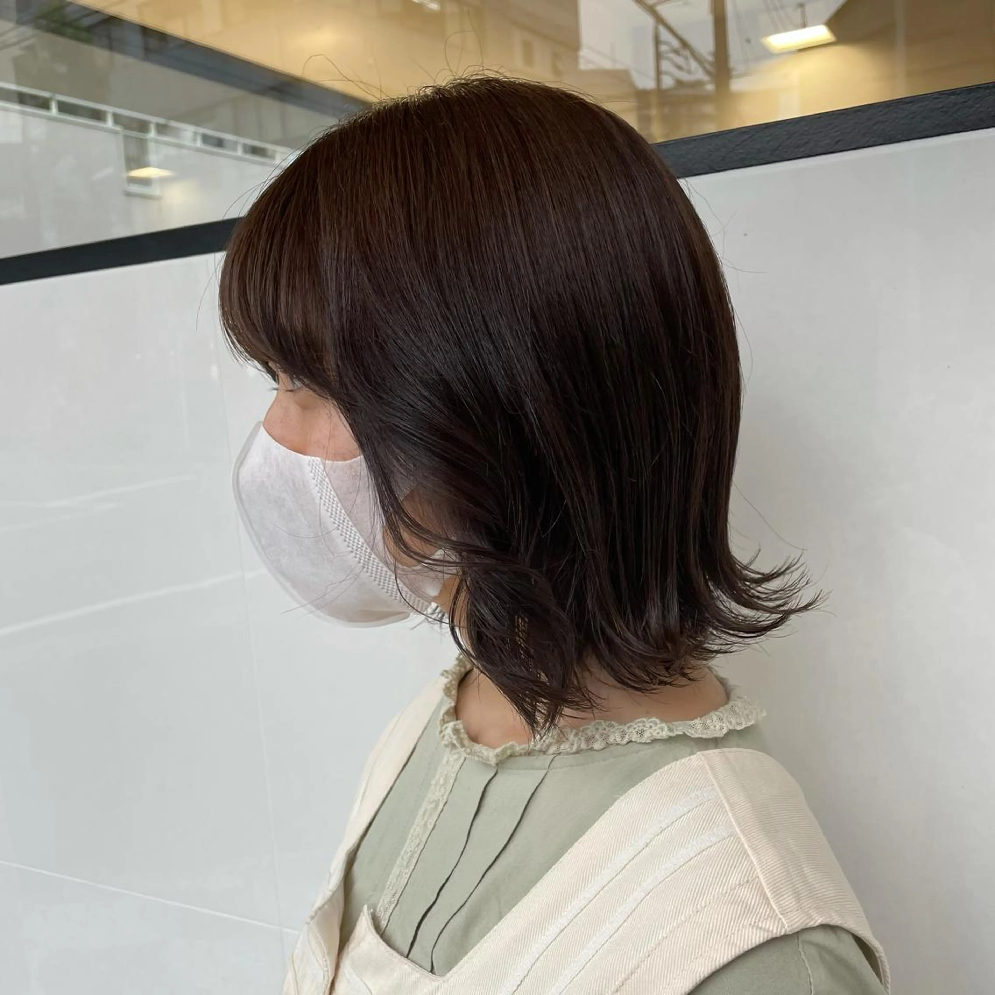 ミディアム アッシュ アッシュブラウン nuu 栄所属・🧸SAKI🎀 韓国レイヤーのヘアスタイル