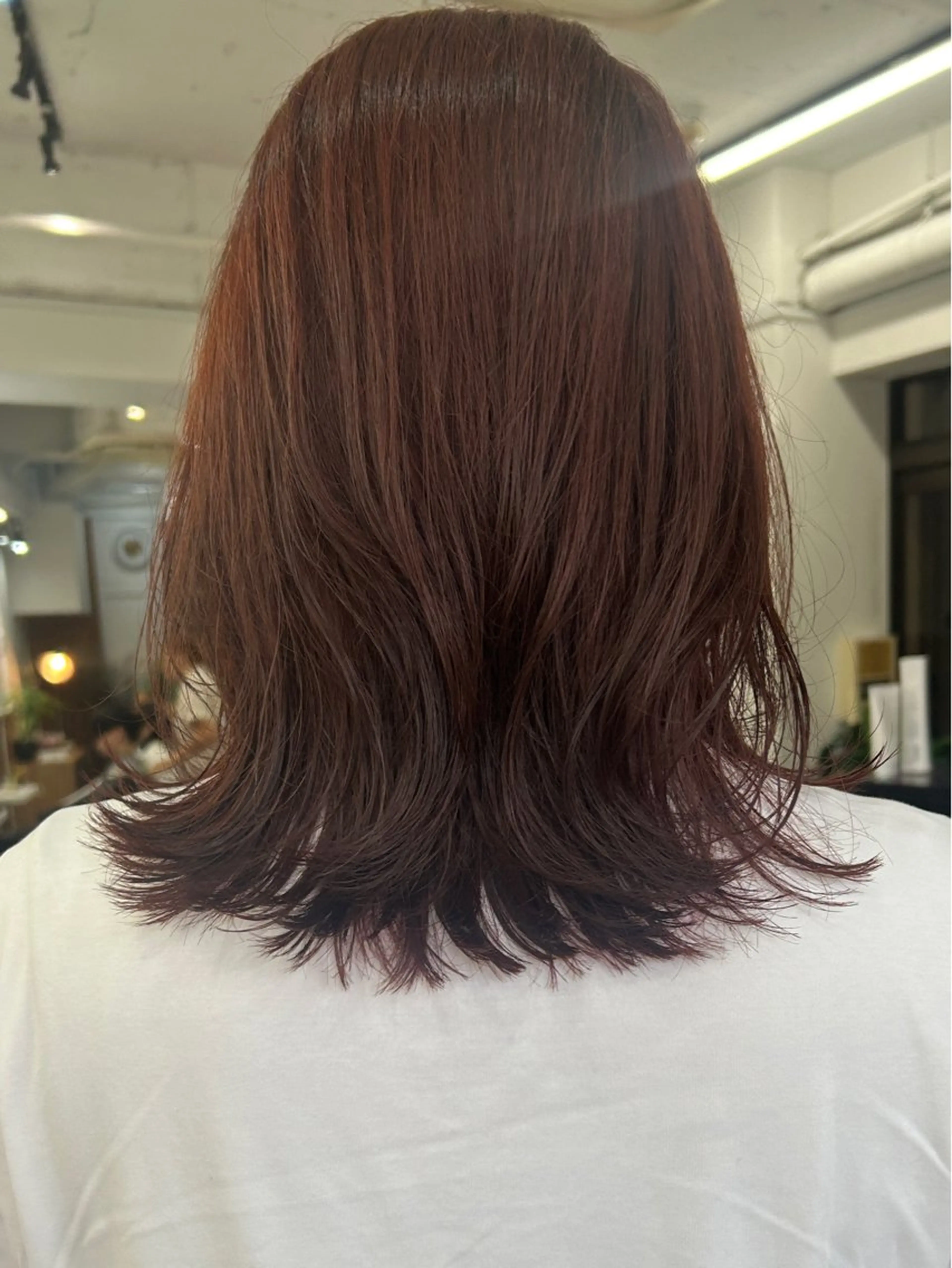 ミディアム カラー レイヤーボブ/ 艶カラー/サナ🌼のヘアスタイル