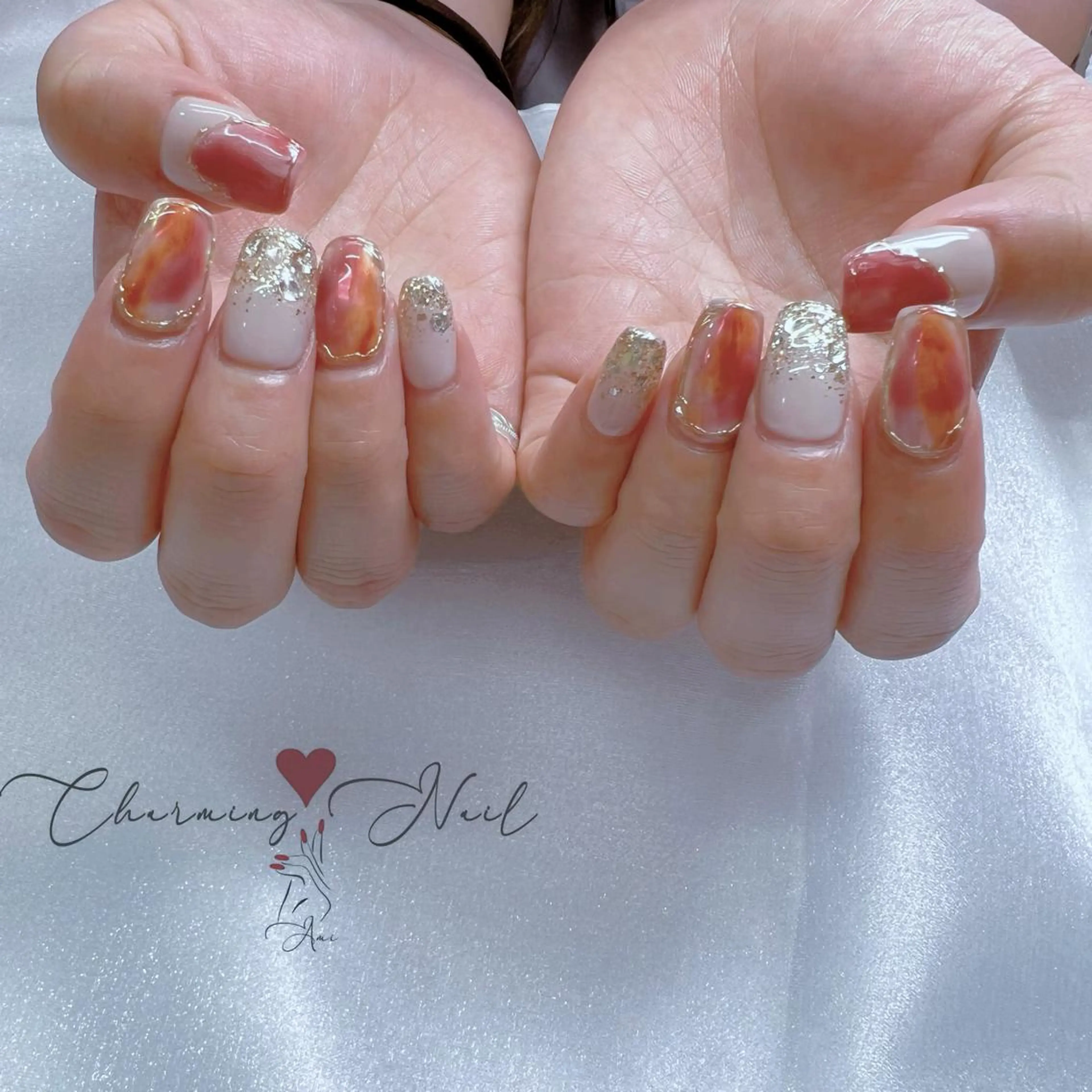 ネイル キラキラネイル ラメ(グリッター) ミラーネイル 持ち込み ニュアンスネイル Charming❤️Nail所属・Nailist Amiのその他イメージ