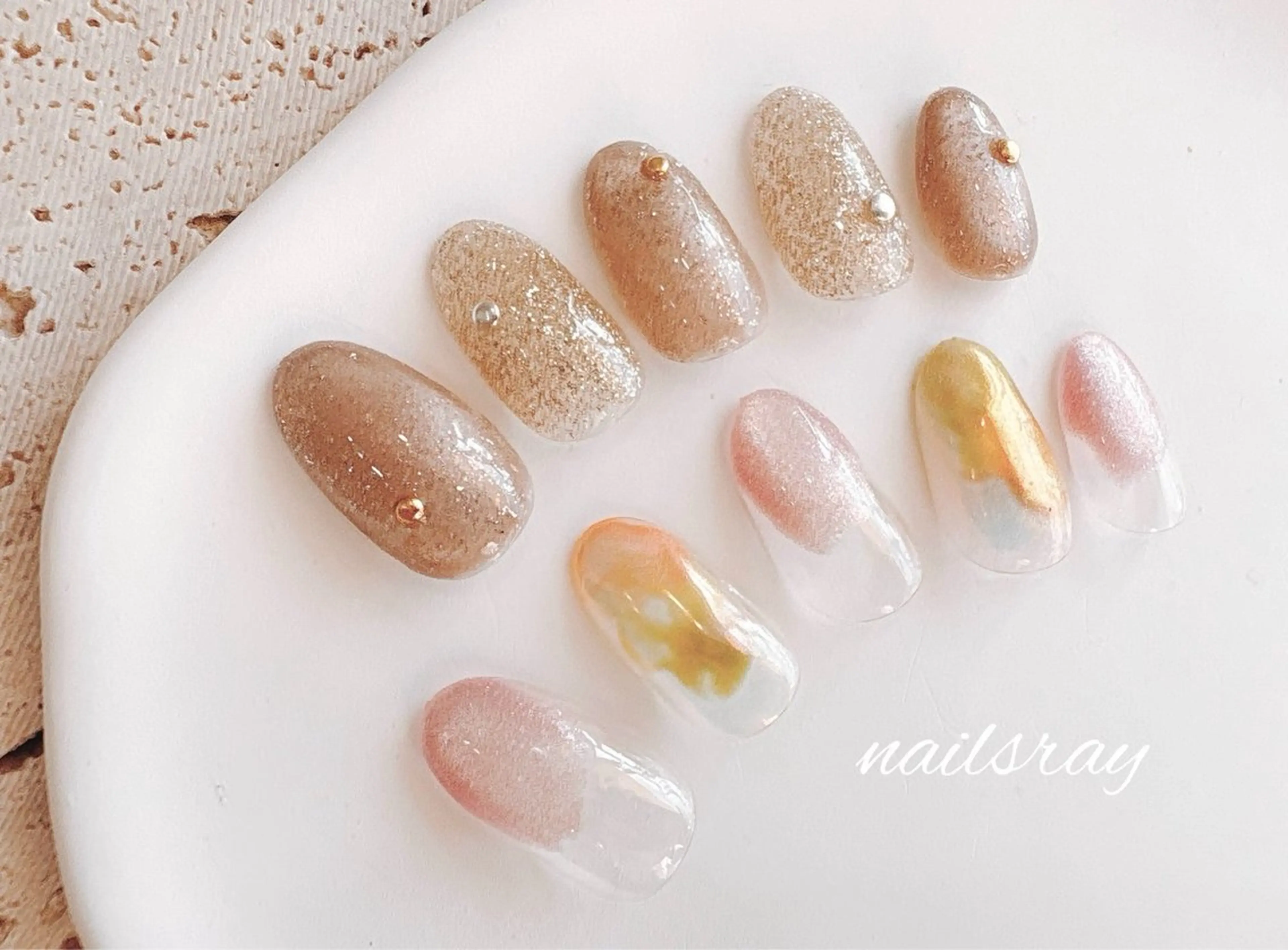 ネイル シンプルネイル ネイルズレイ所属・ネイルズレイ 大角のネイルデザイン