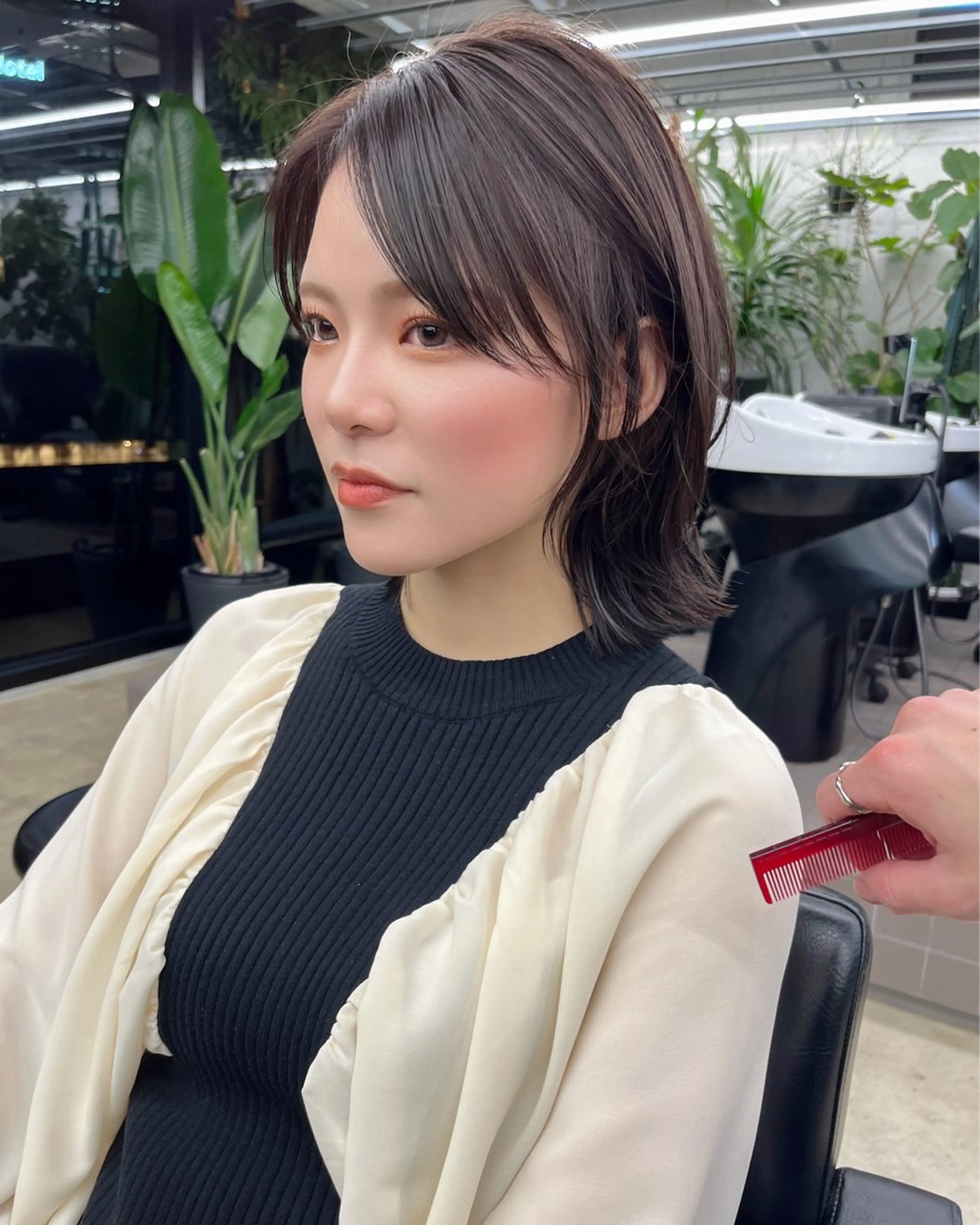 ミディアム カラー ヘアカラー ダブルカラー/ ケアブリーチ/クニトのヘアスタイル