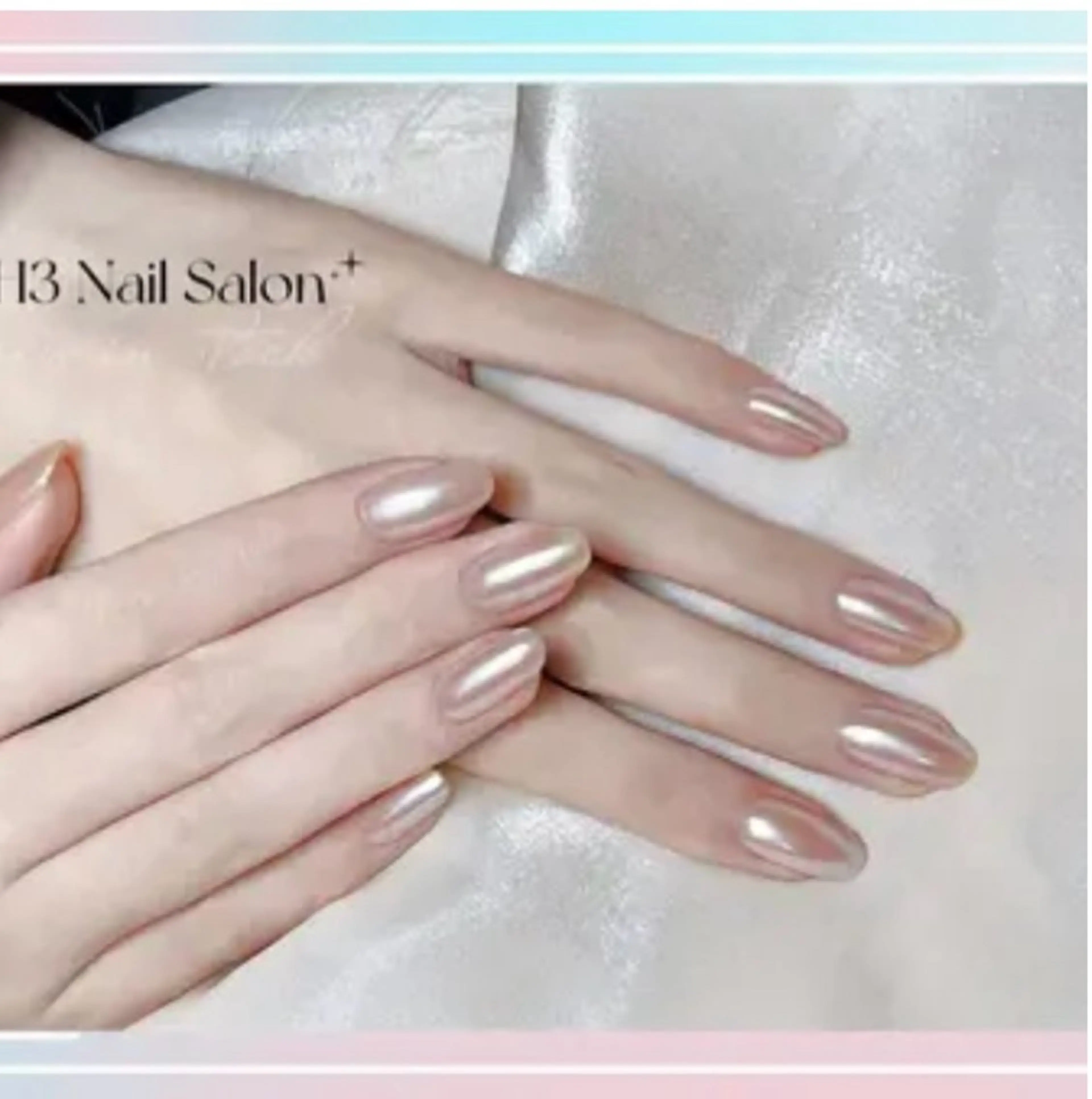 ネイル ハンドネイル H3 Nail Tsuki🦋💙のネイルデザイン