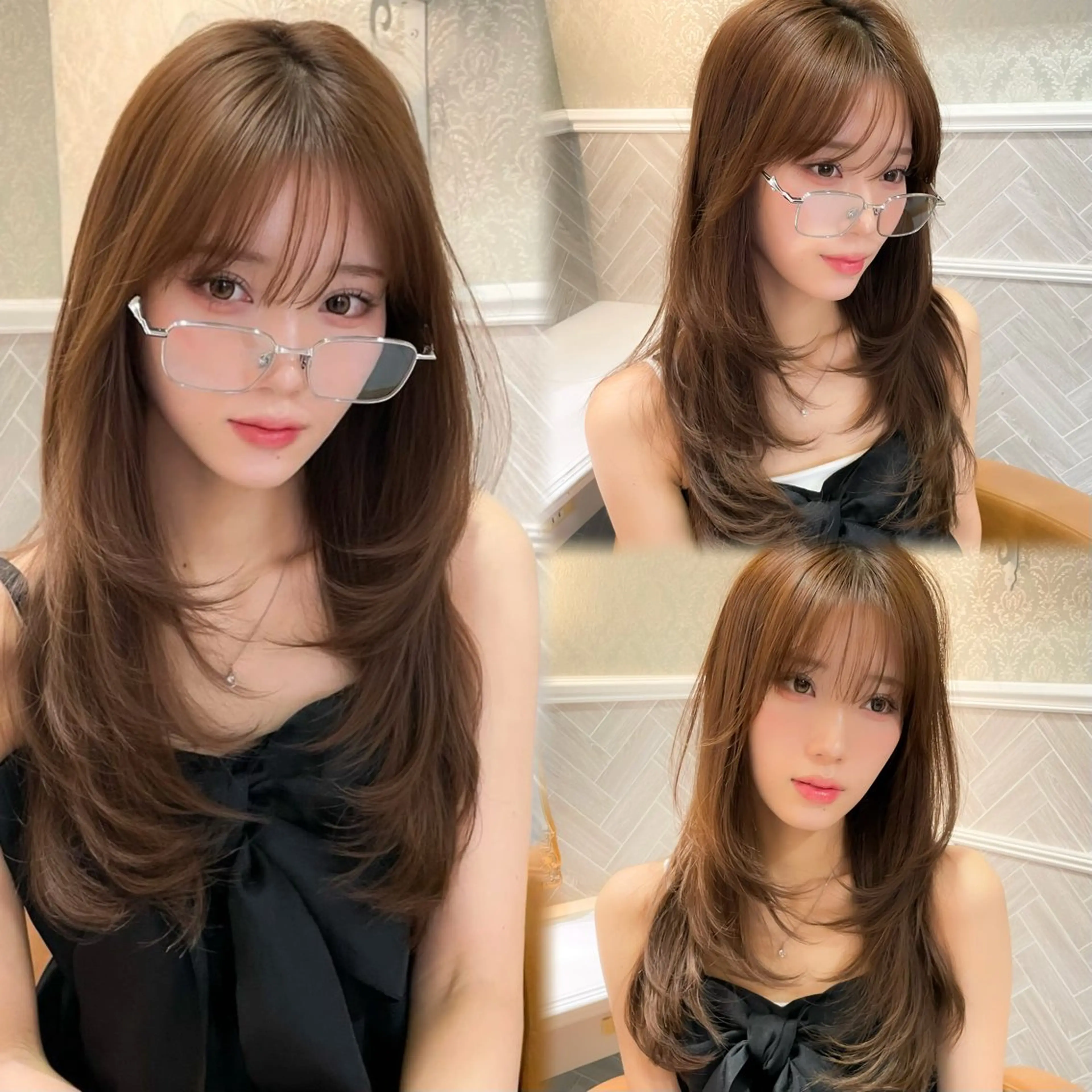 ロング 髪質改善 韓国風ヘア レイヤーカット ロング 縮毛矯正 カット ヘアカラー トリートメント 美髪縮毛矯正🤍 髪質改善/Shinaのヘアスタイル