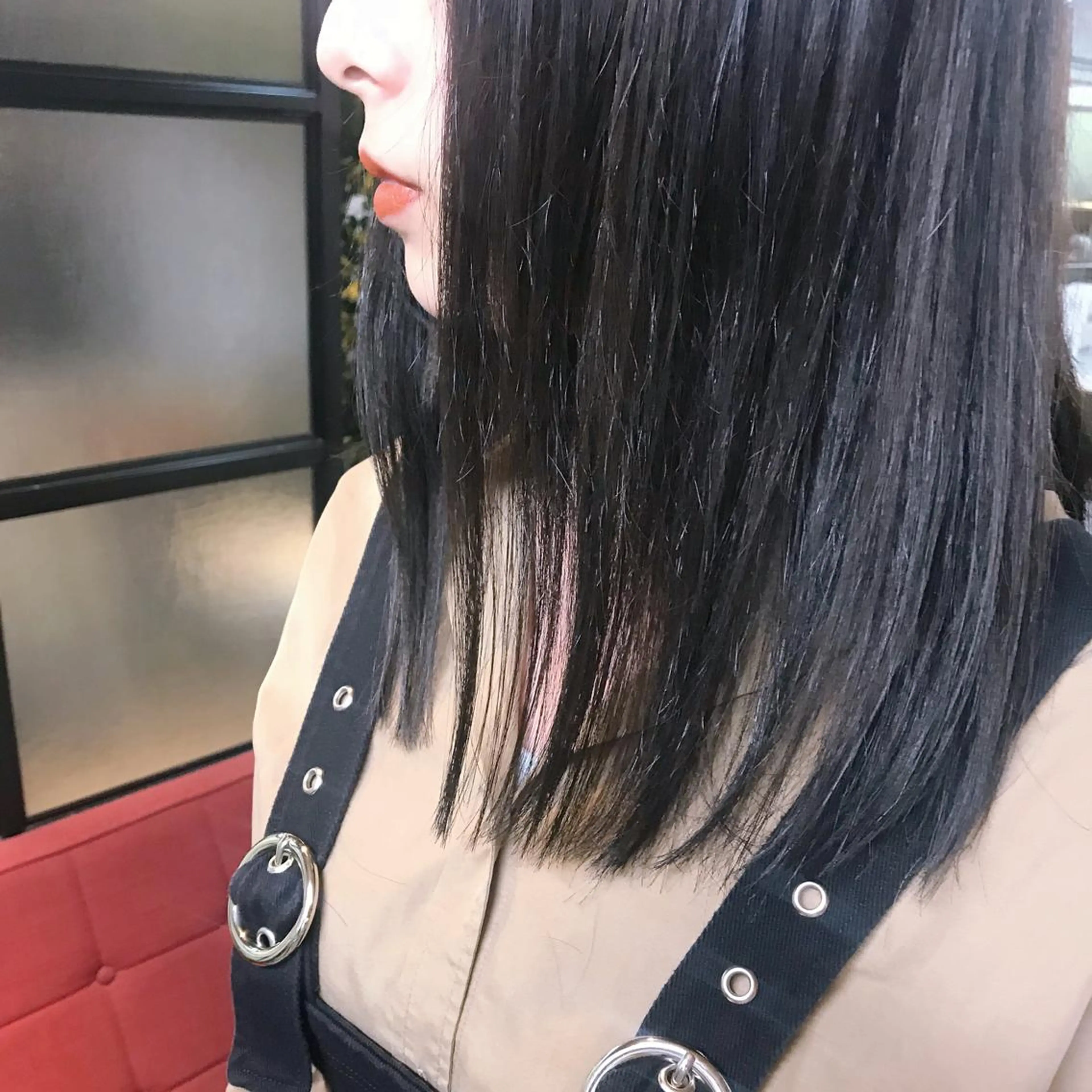 セミロング カラー ヘアアレンジ グレージュ stylist/蛯谷 珠里のヘアスタイル