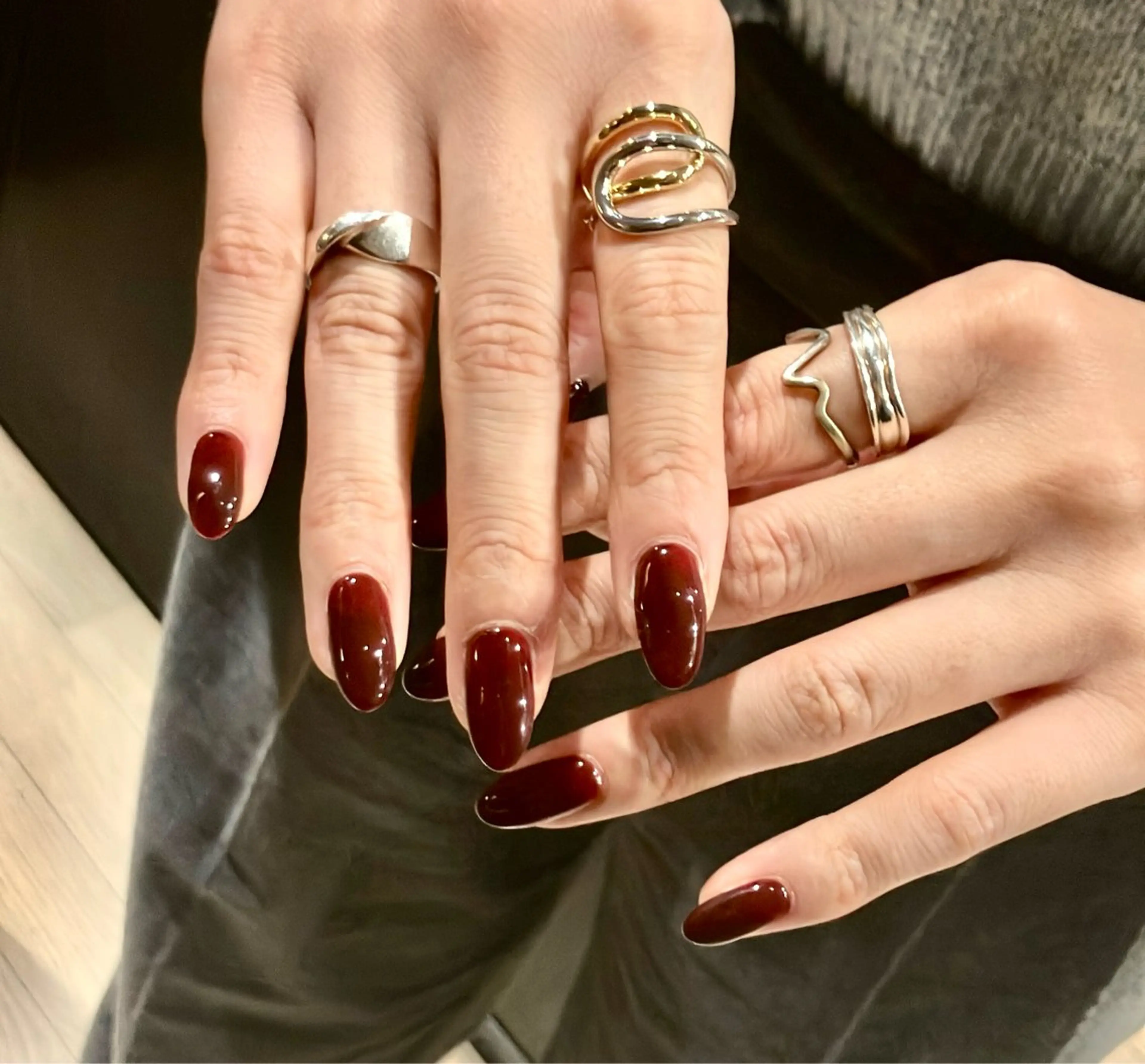 ネイル ワンカラーネイル ハンドネイル たまプラーザ ANZUのネイルデザイン