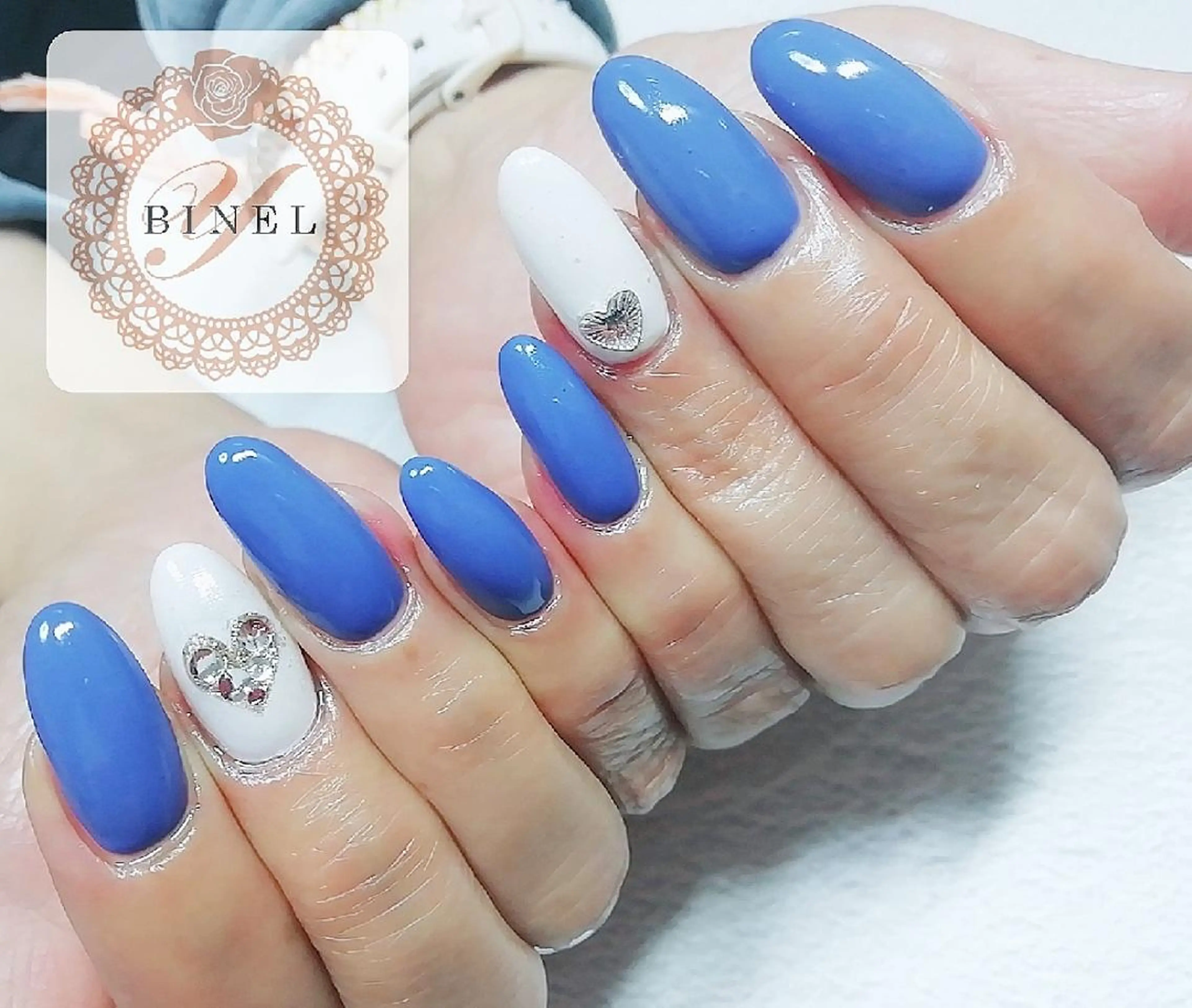 ネイル ハート ハンドネイル Nail Salon Y.BINELのネイルデザイン