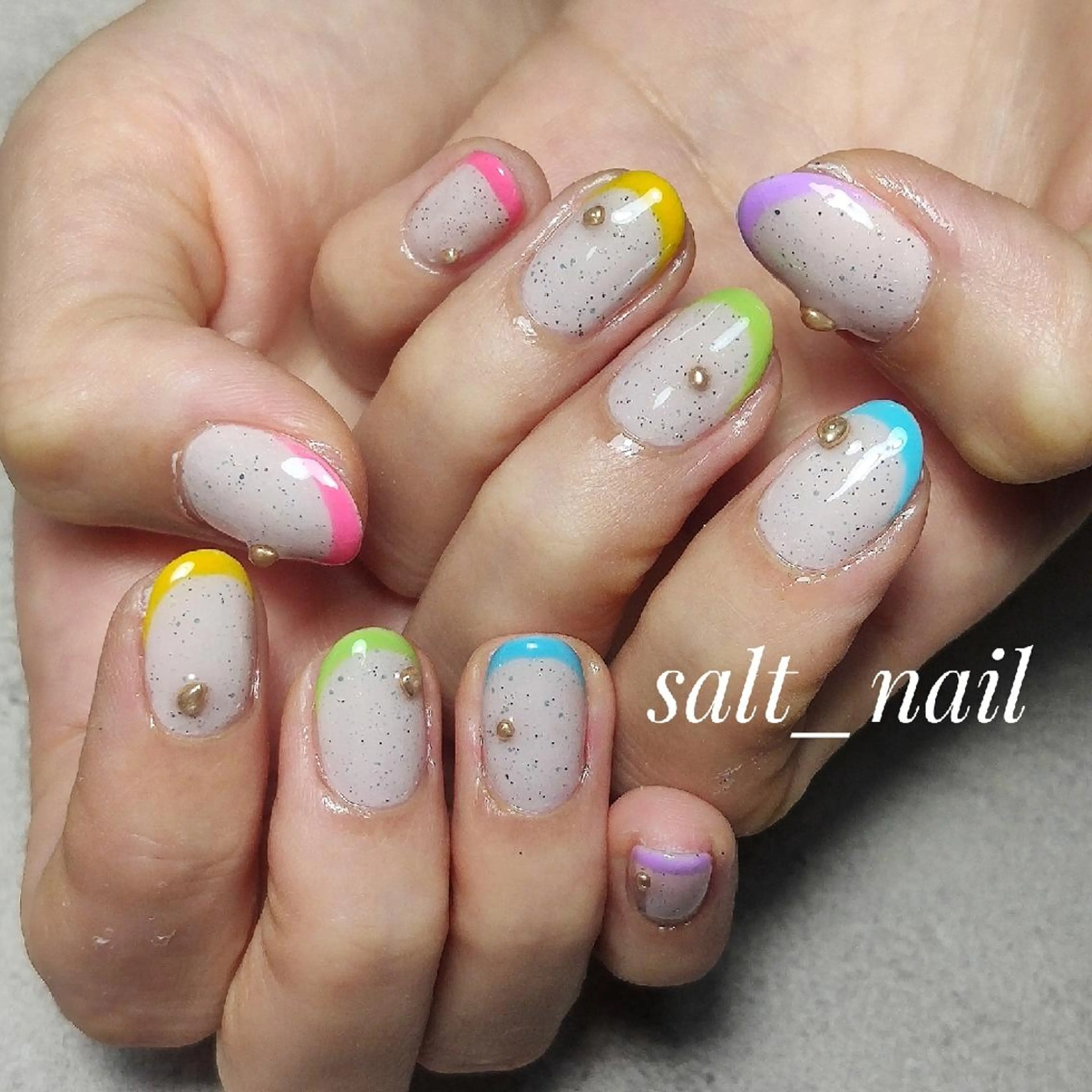 ネイル フレンチネイル ハンドネイル 個人サロン saltnailのネイルデザイン