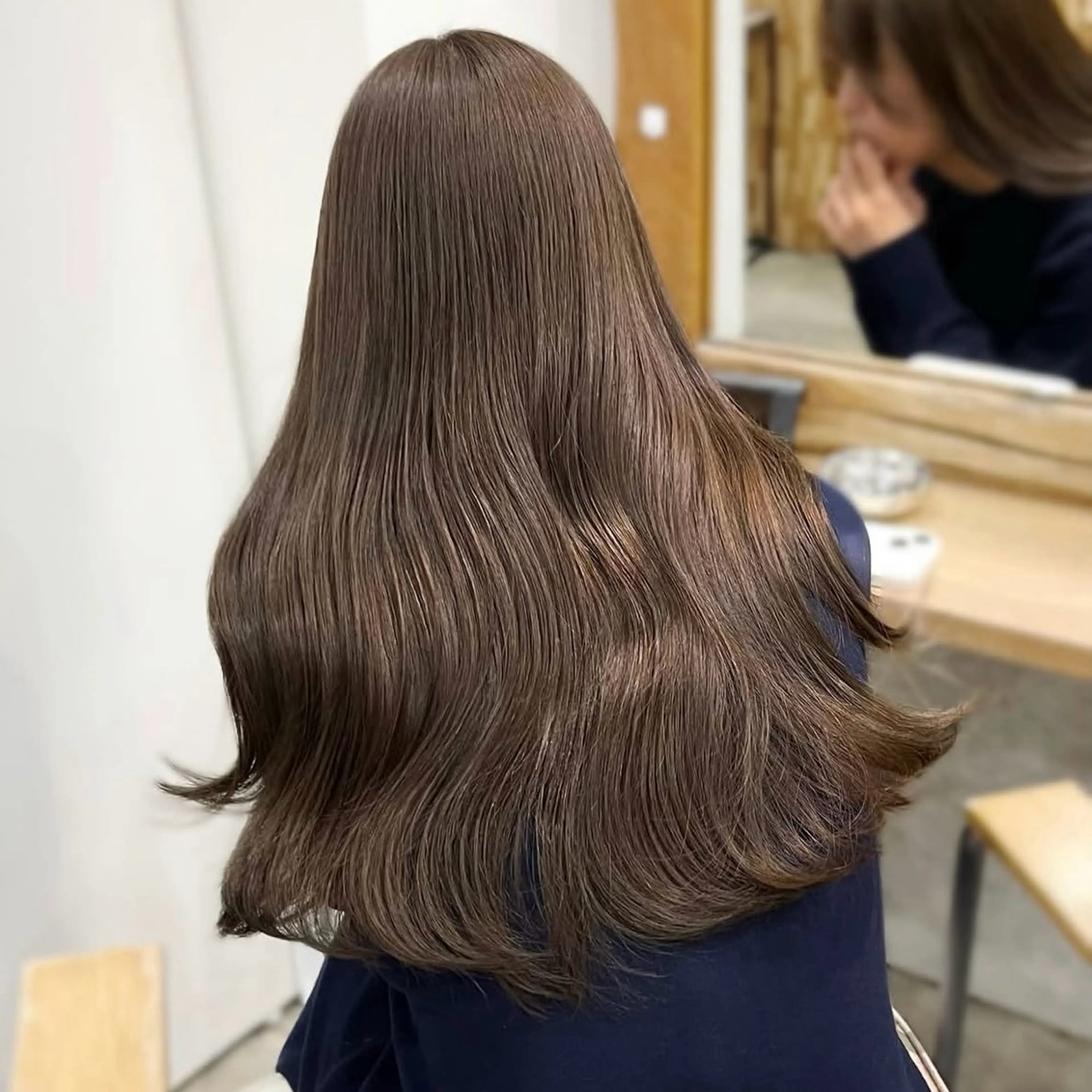 ロング カラー カット ヘアカラー トリートメント 透明感ワンカラー梅田 ダブルカラー/川上のヘアスタイル