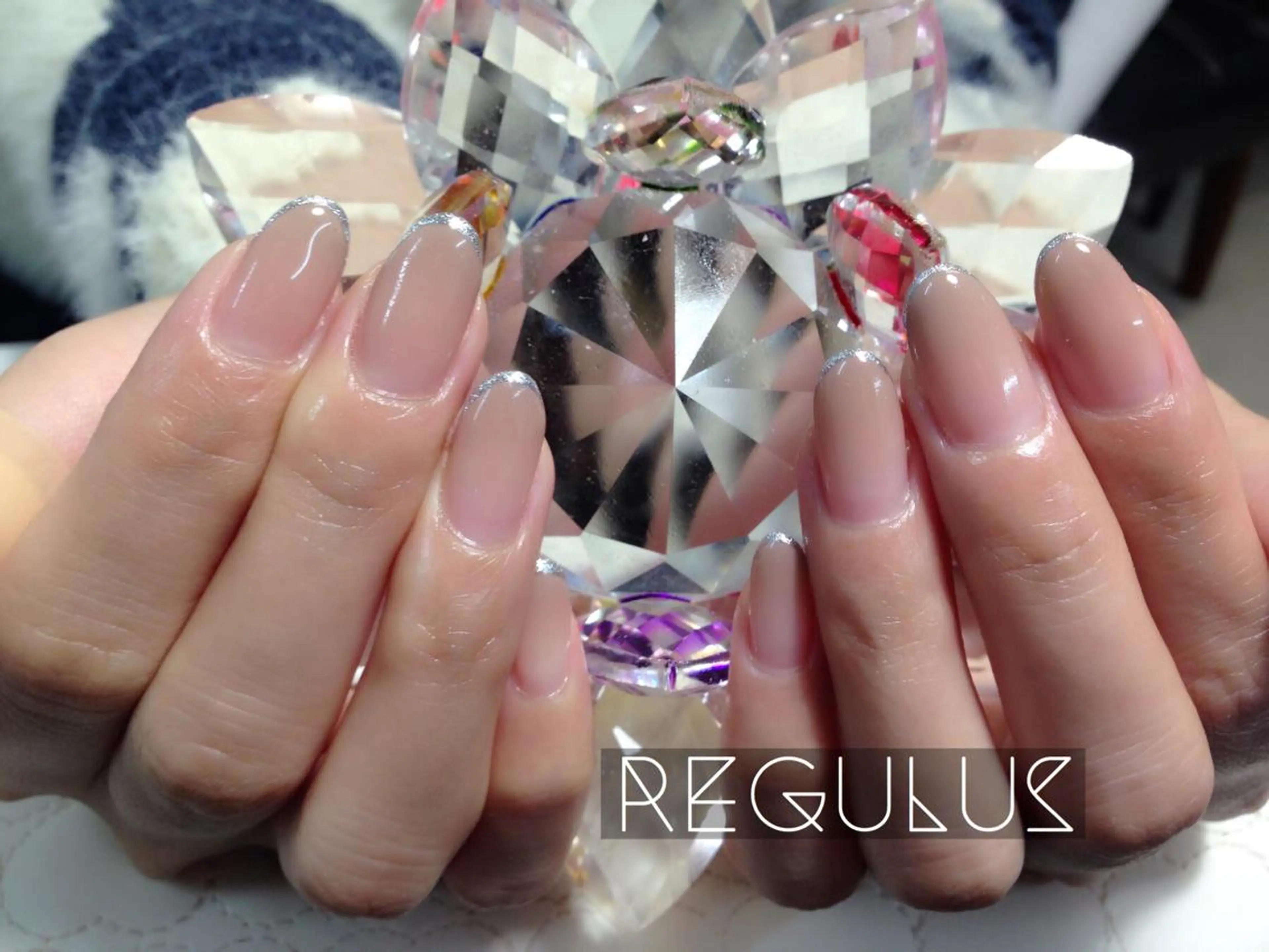 ネイル ラメ(グリッター) シンプルネイル Regulus 西川のネイルデザイン