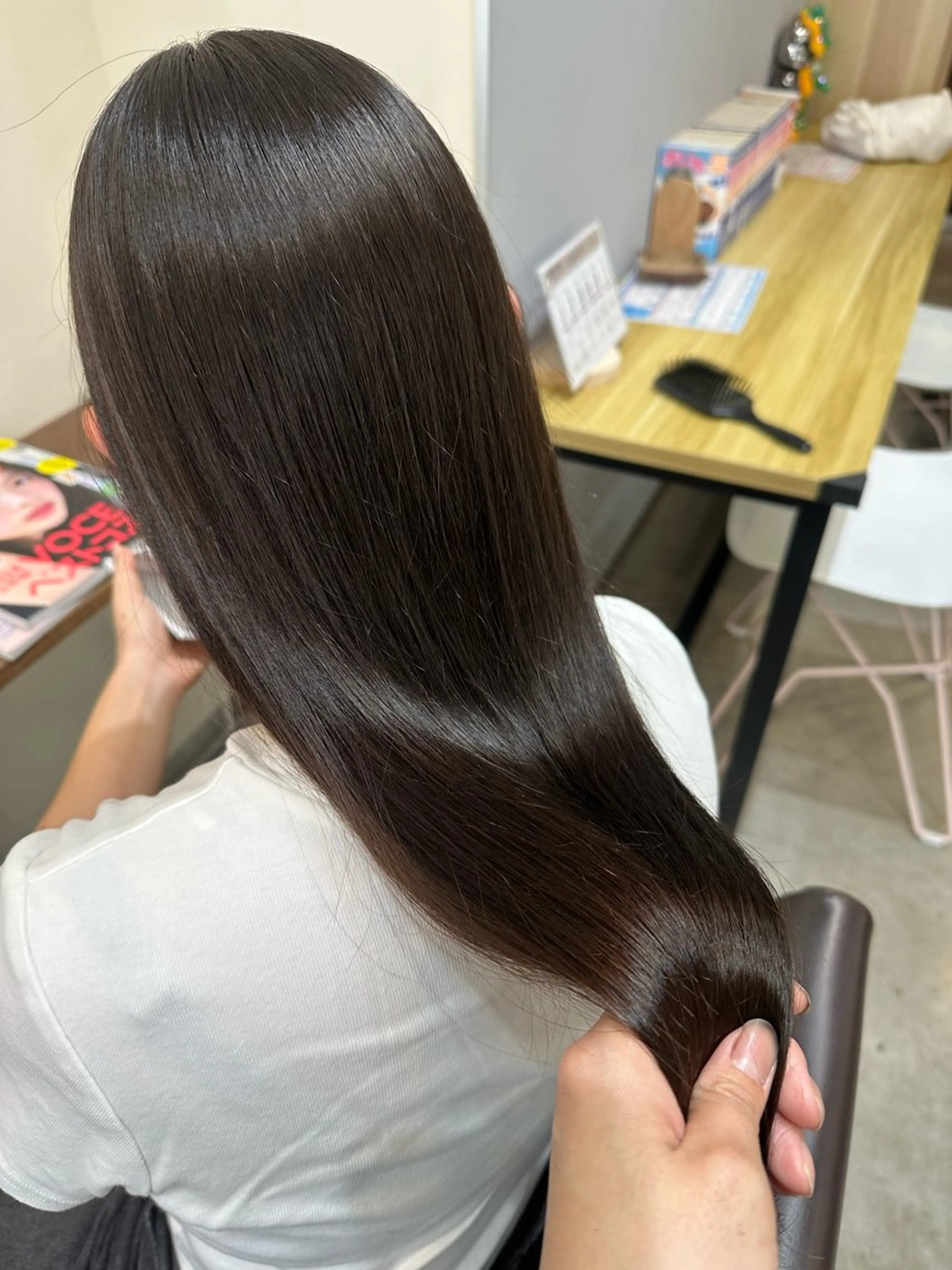 ロング カラー 縮毛矯正+モテカラー 🎀✨mihoのヘアスタイル