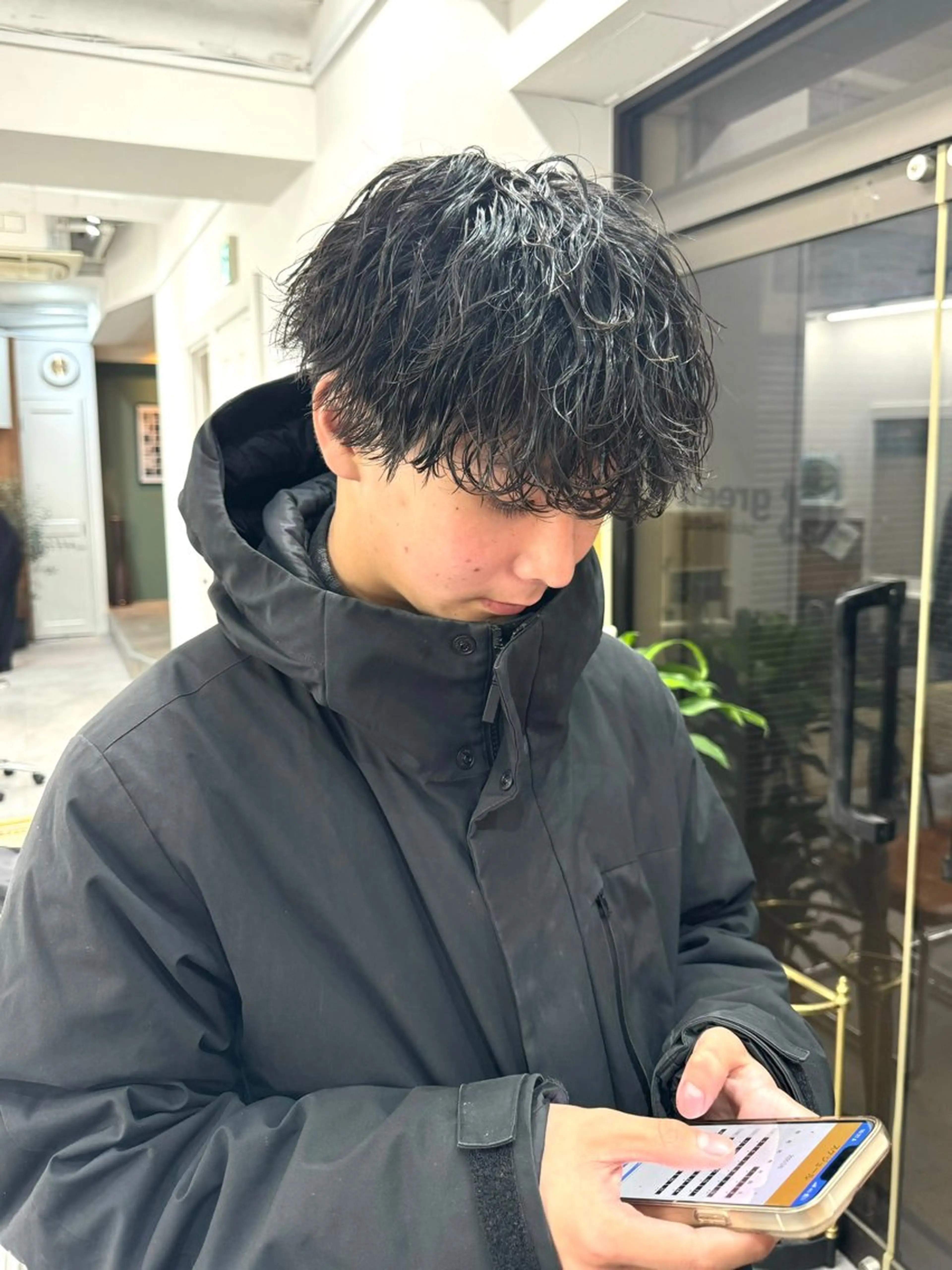 パーマ メンズ メンズパーマ 波巻きパーマ カット パーマ トリートメント シャドウパーマ/ 波巻パーマYu-Kiのヘアスタイル