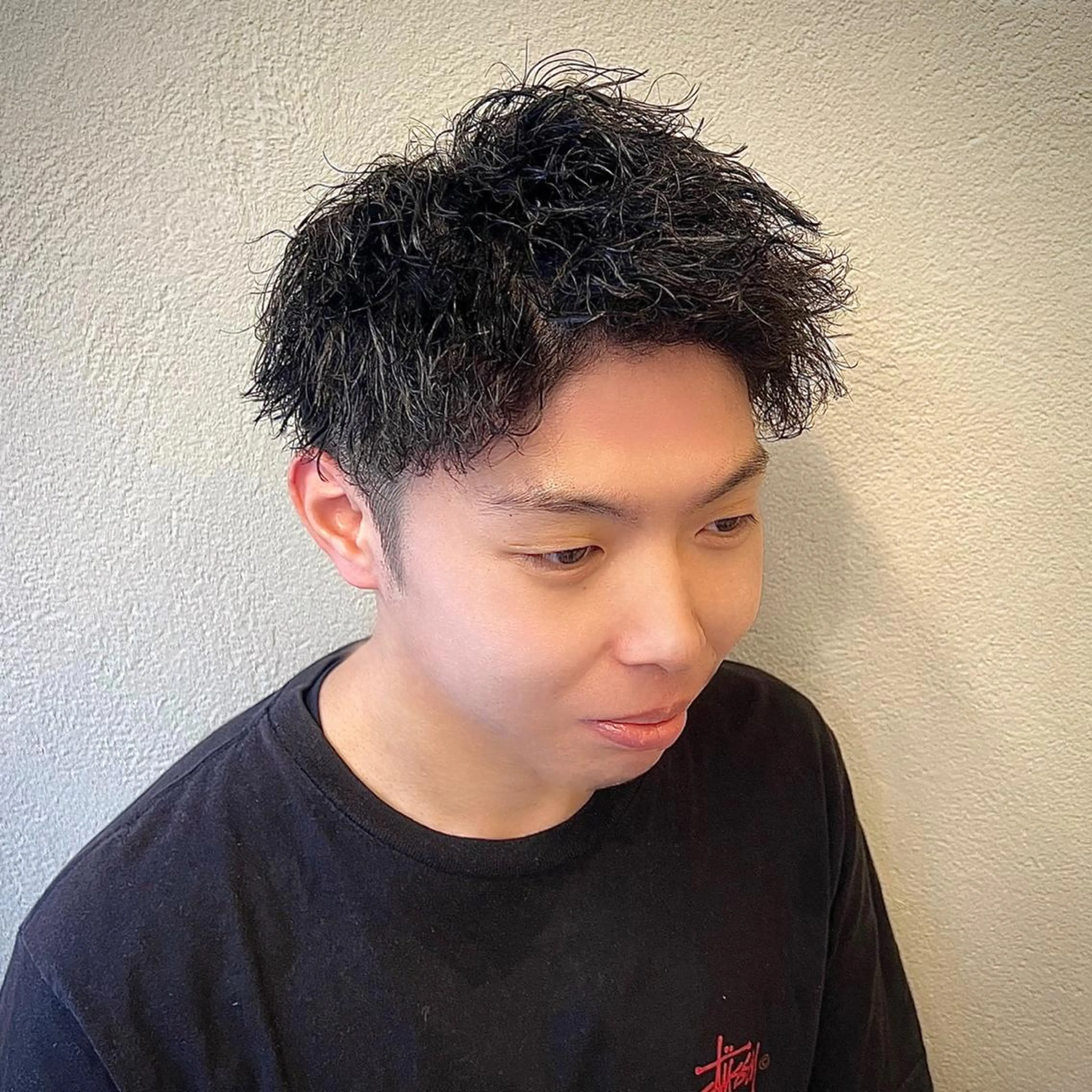 ショート パーマ メンズ メンズパーマ メンズツイストパーマ ツイストパーマ メンズ特化/パーマ/ メッシュ/竜成のヘアスタイル