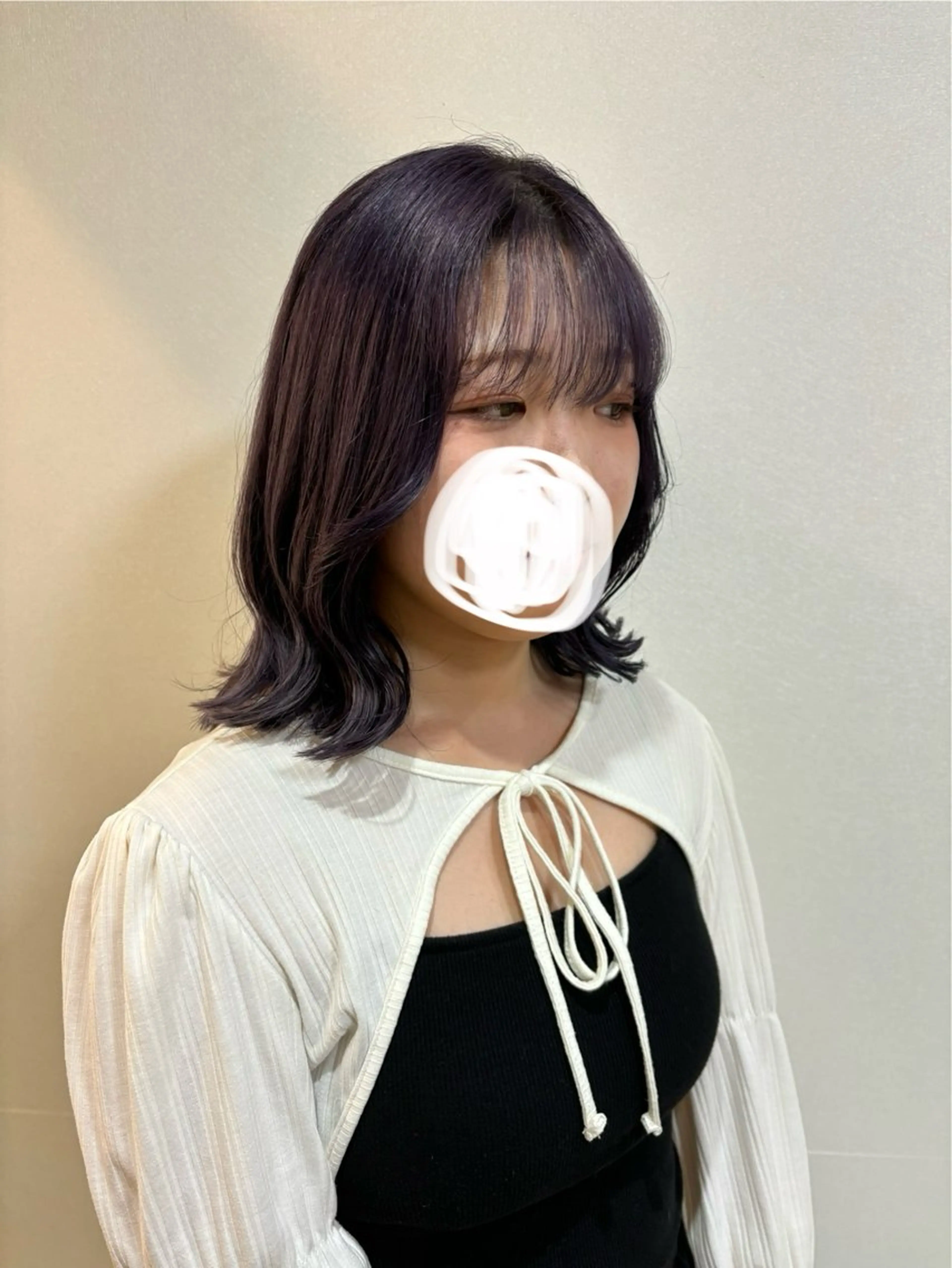 ミディアム カラー ブリーチ 札幌パーマ 髪質改善/後藤海音のヘアスタイル