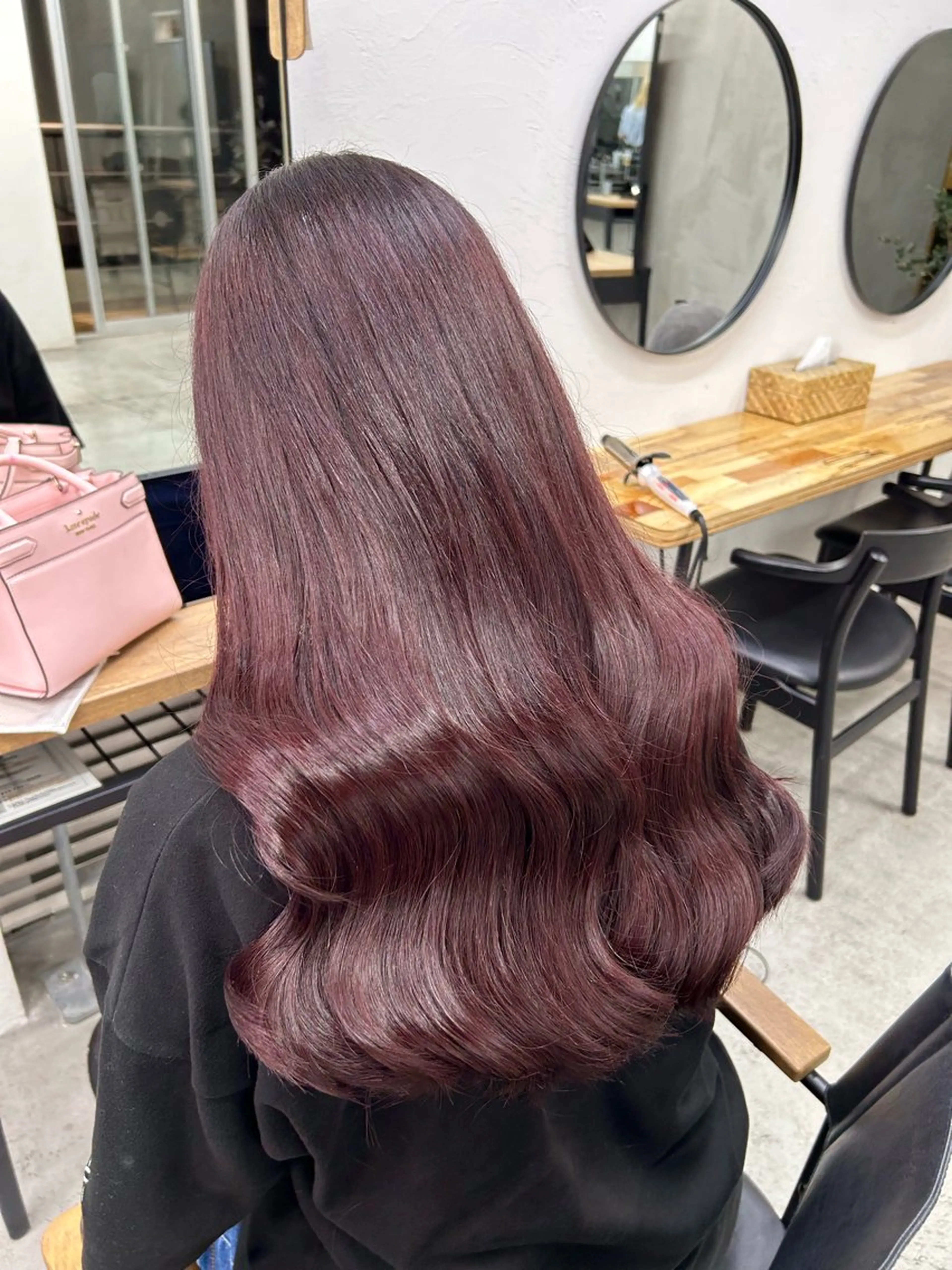 ロング カラー ブリーチ カシス ダブルカラー ブリーチなしカラー ピンクカラー RYOSUKE ハイトーンのヘアスタイル