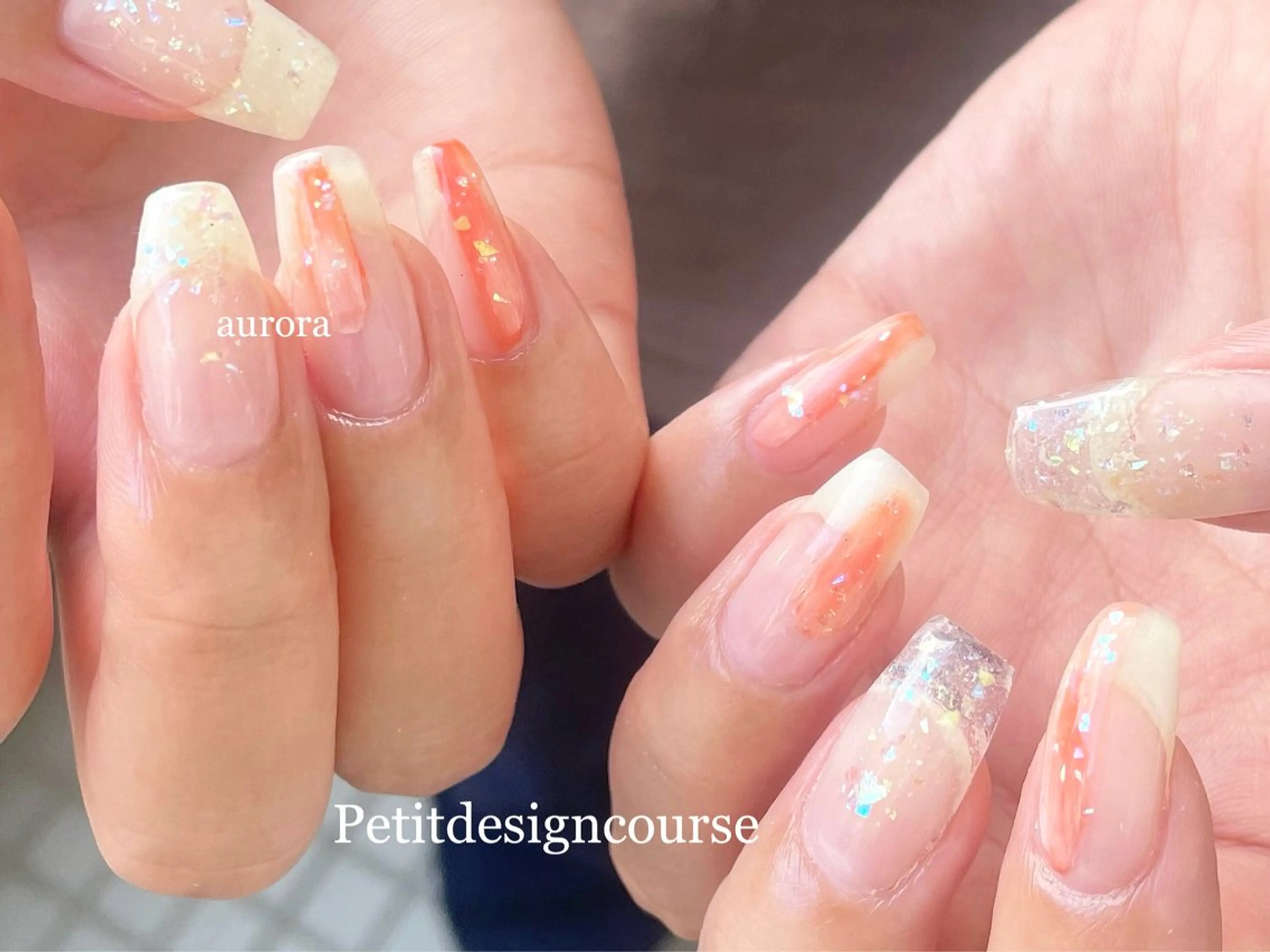 ネイル オレンジ ハンドネイル 🤍One MISAKI🤍のネイルデザイン