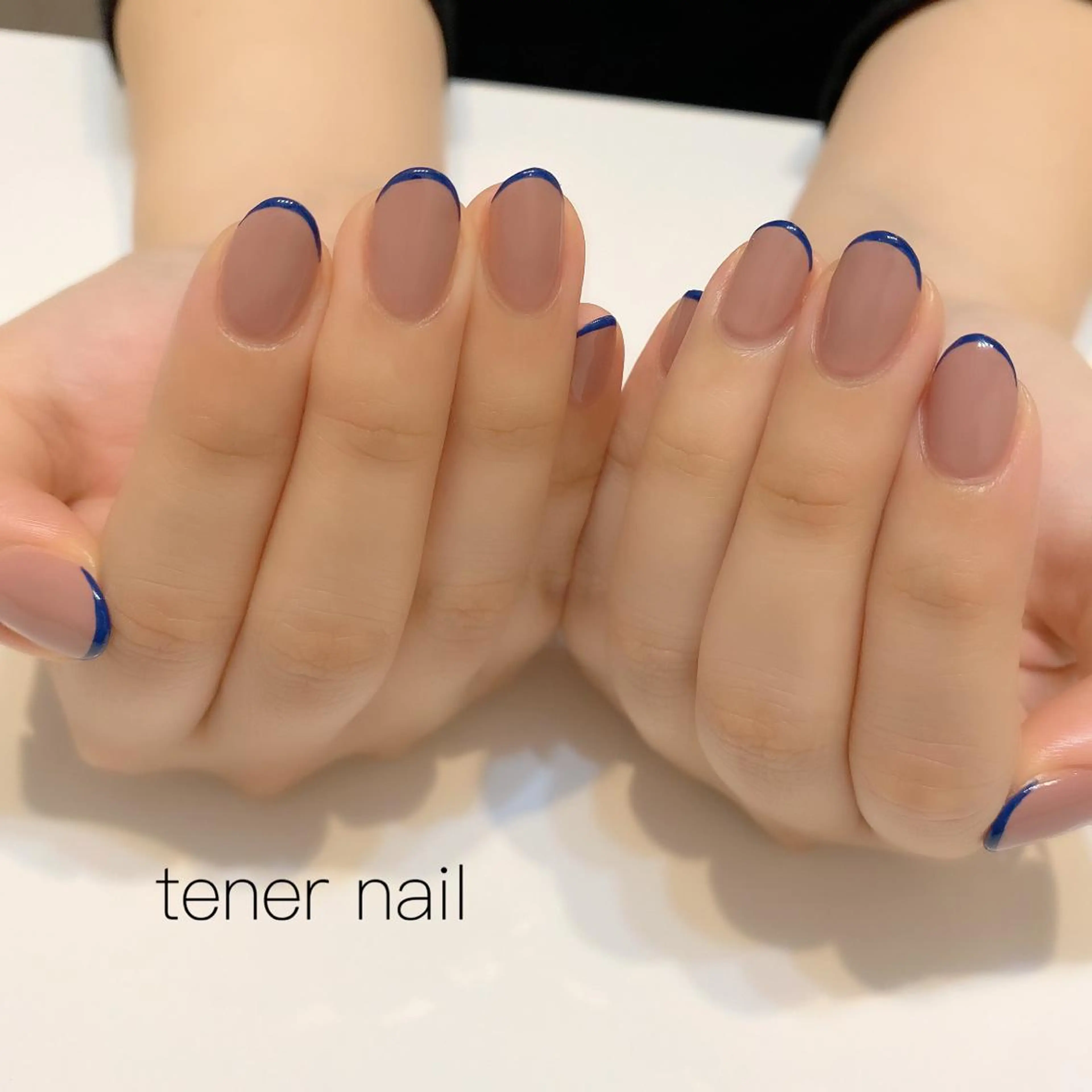 ネイル フレンチネイル ネイビー ピンク tener  nail  テネルネイル所属・テネルネイル tener nailのネイルデザイン