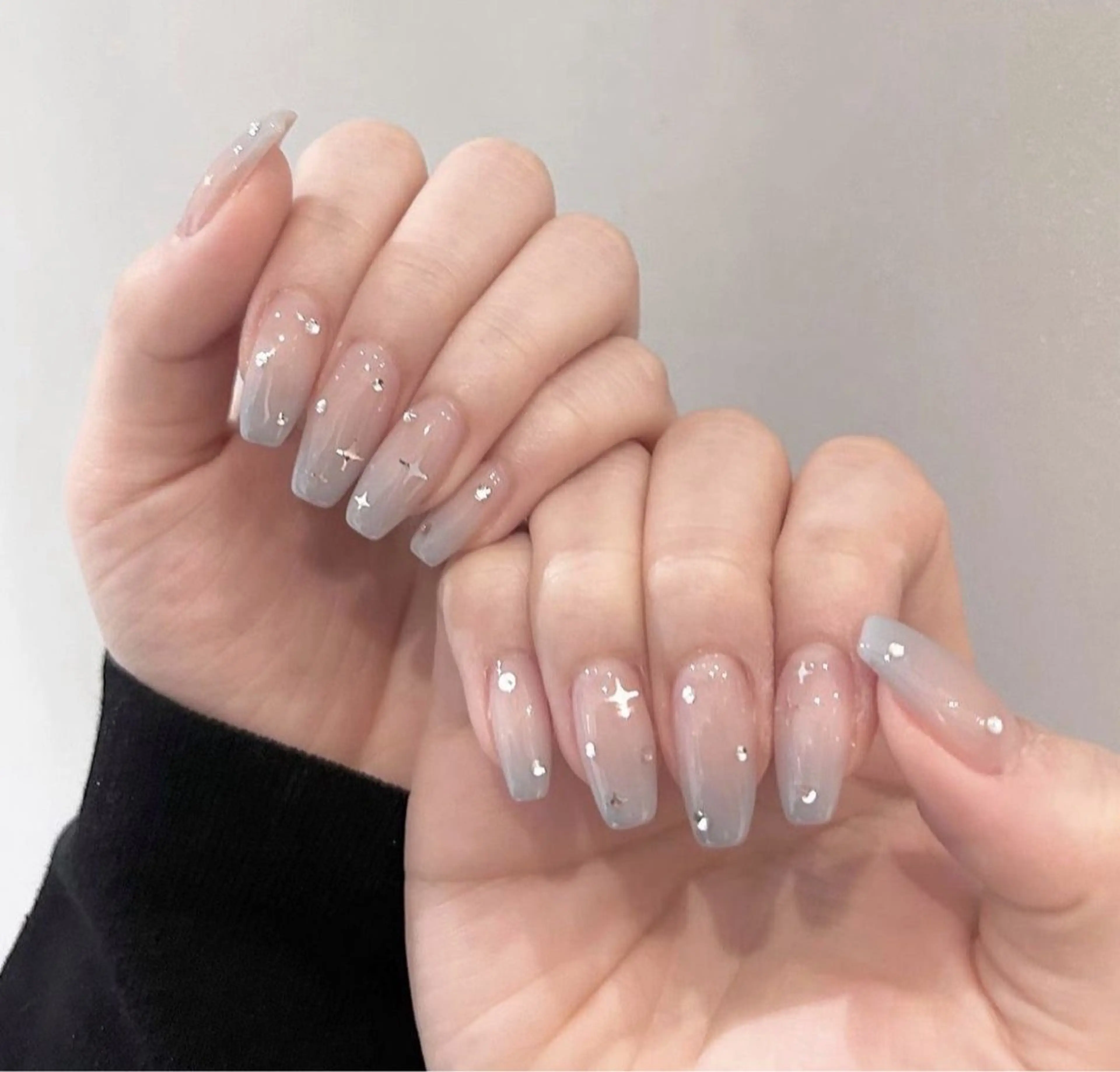 ネイル アートネイル フラワーネイル ジェルネイル グラデーション ミラーネイル Jenn Nail Salonのネイルデザイン
