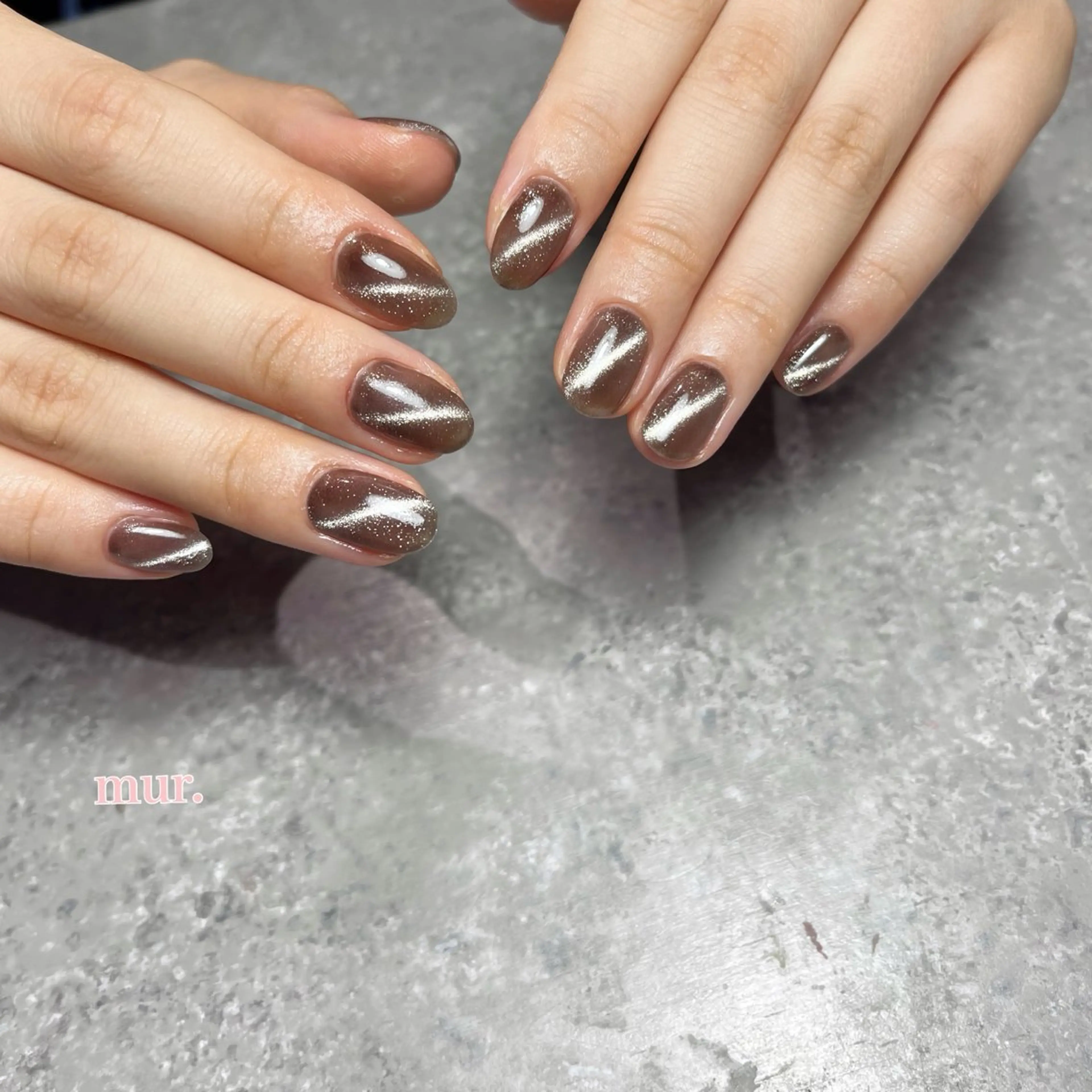 ネイル マグネットネイル ワンカラーネイル ハンドネイル nailsalon mur.のネイルデザイン