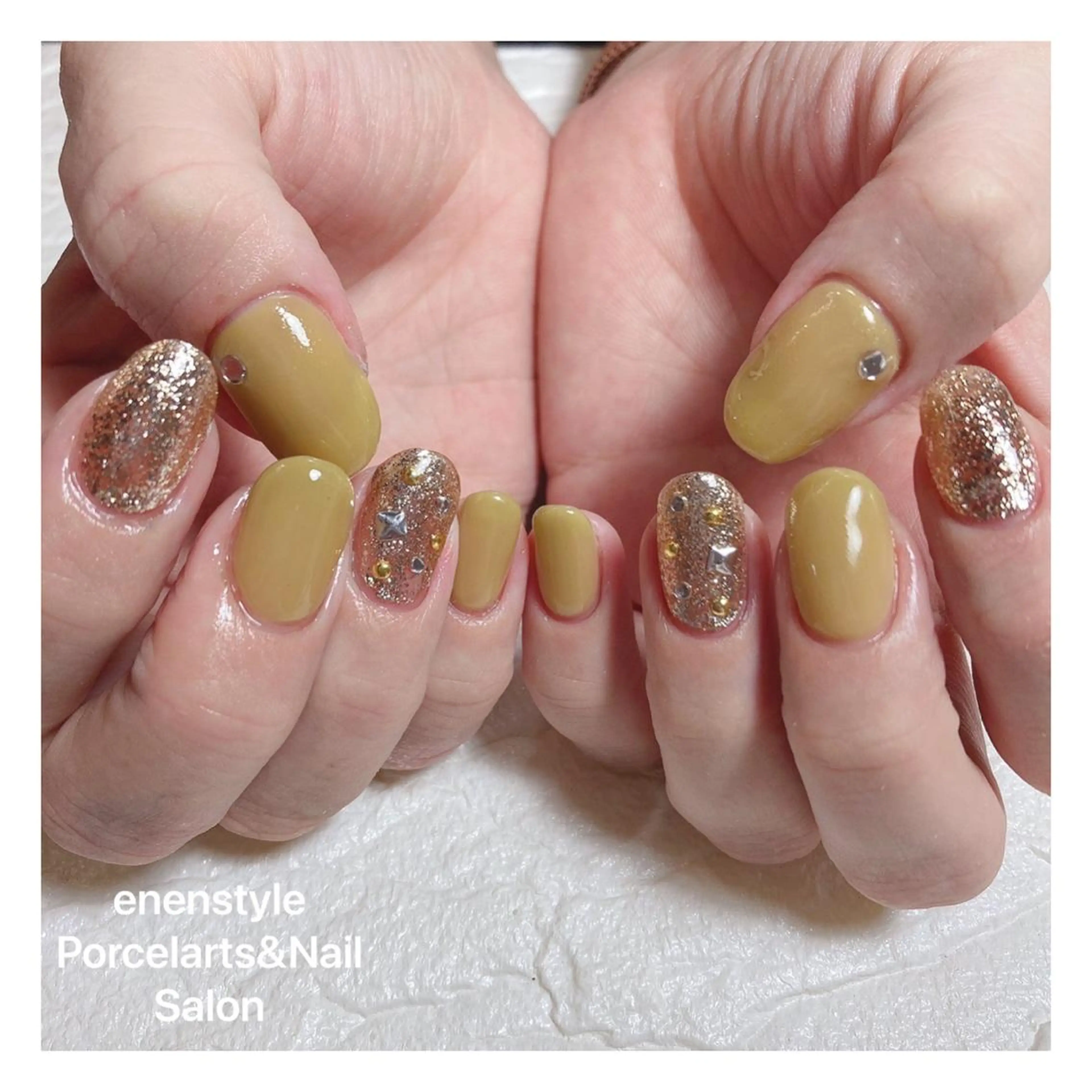 ミディアム ネイル ハンドネイル 👑enen style👑のネイルデザイン