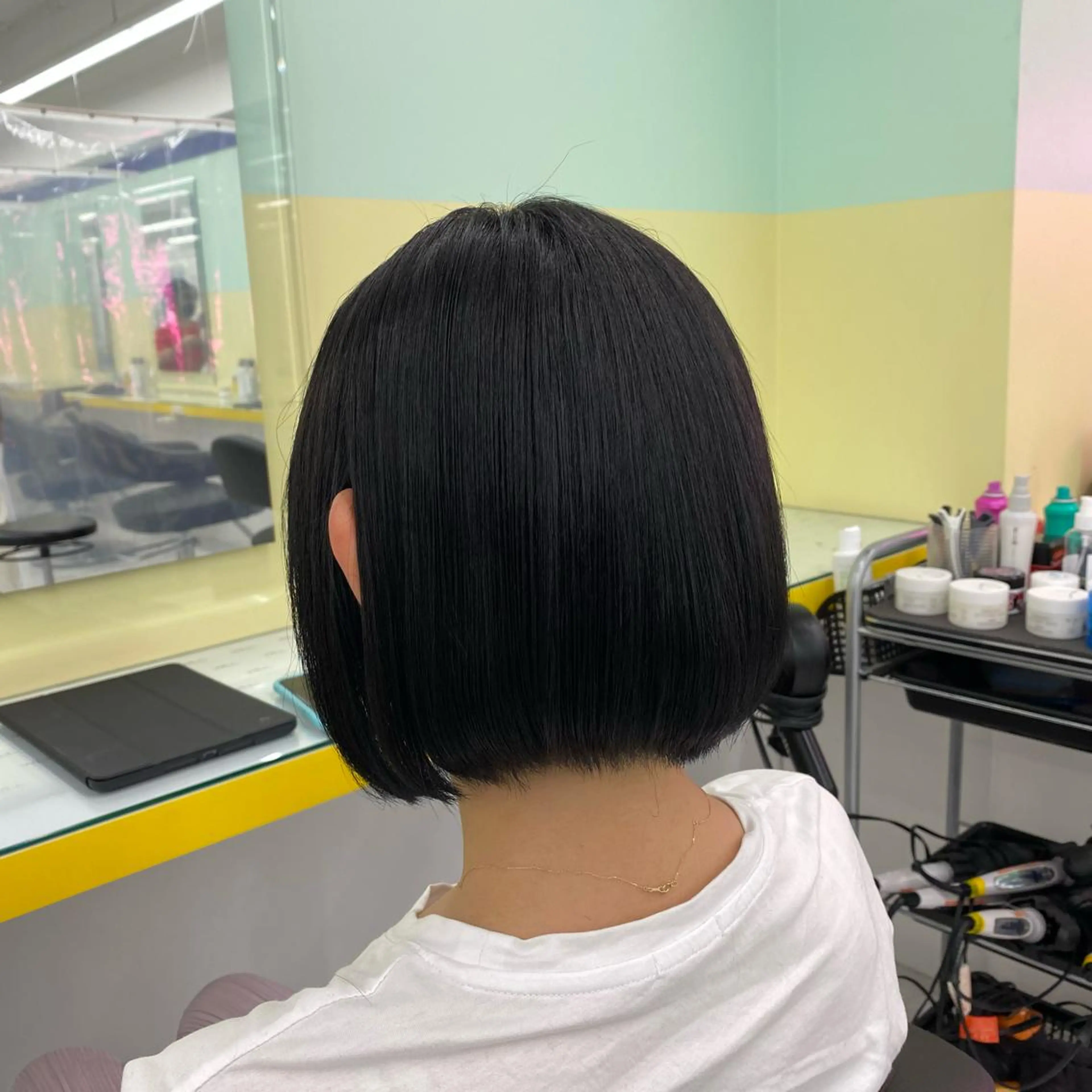 セミロング カラー ヘアアレンジ ヘアカラー GOTODAY shair salon 横浜mare店所属・透明感抜群カラー mai🍑♡のヘアスタイル