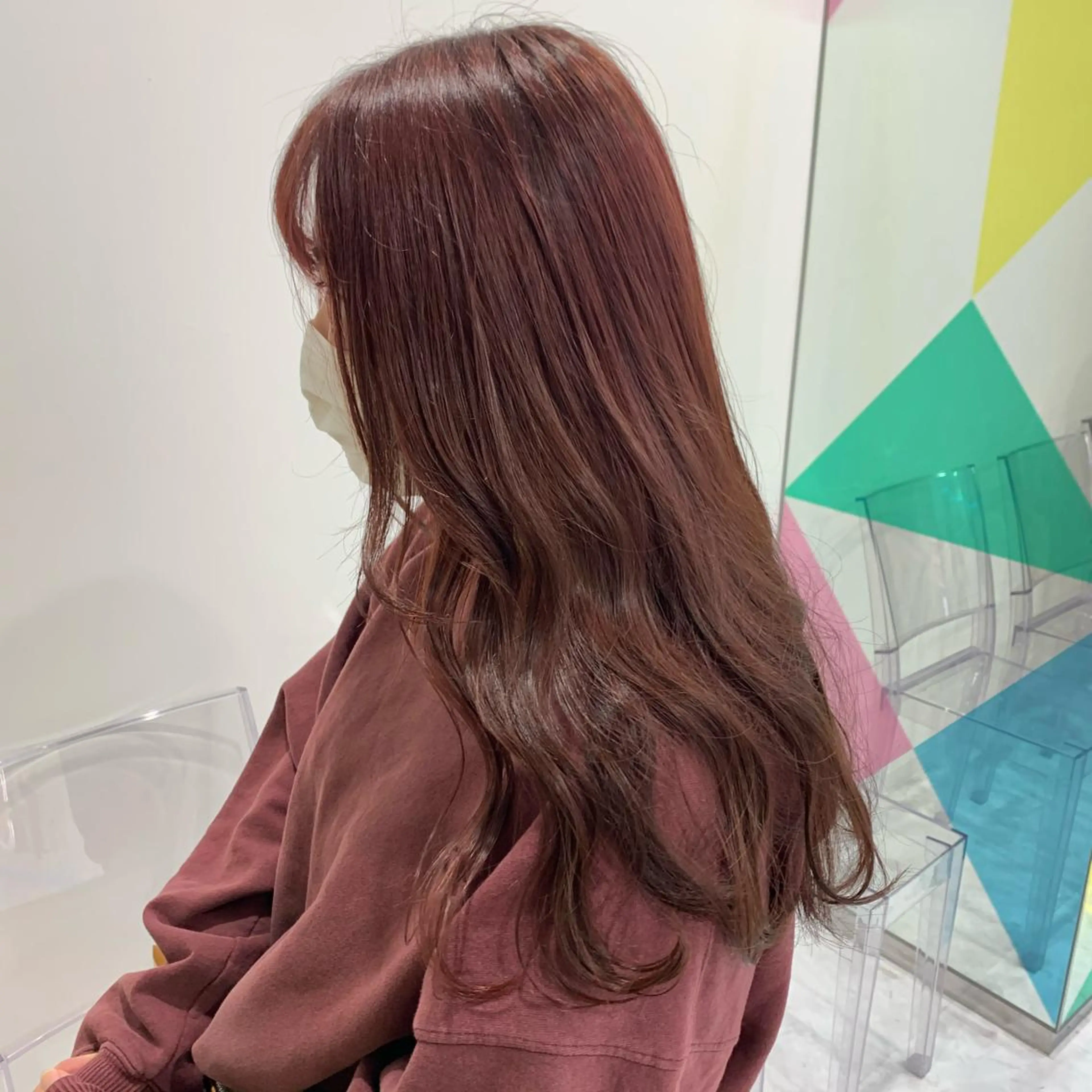 セミロング カラー ヘアアレンジ GO TODAY SHAiRE SALON  原宿verno店所属・完全💗マンツーマン marinのヘアスタイル