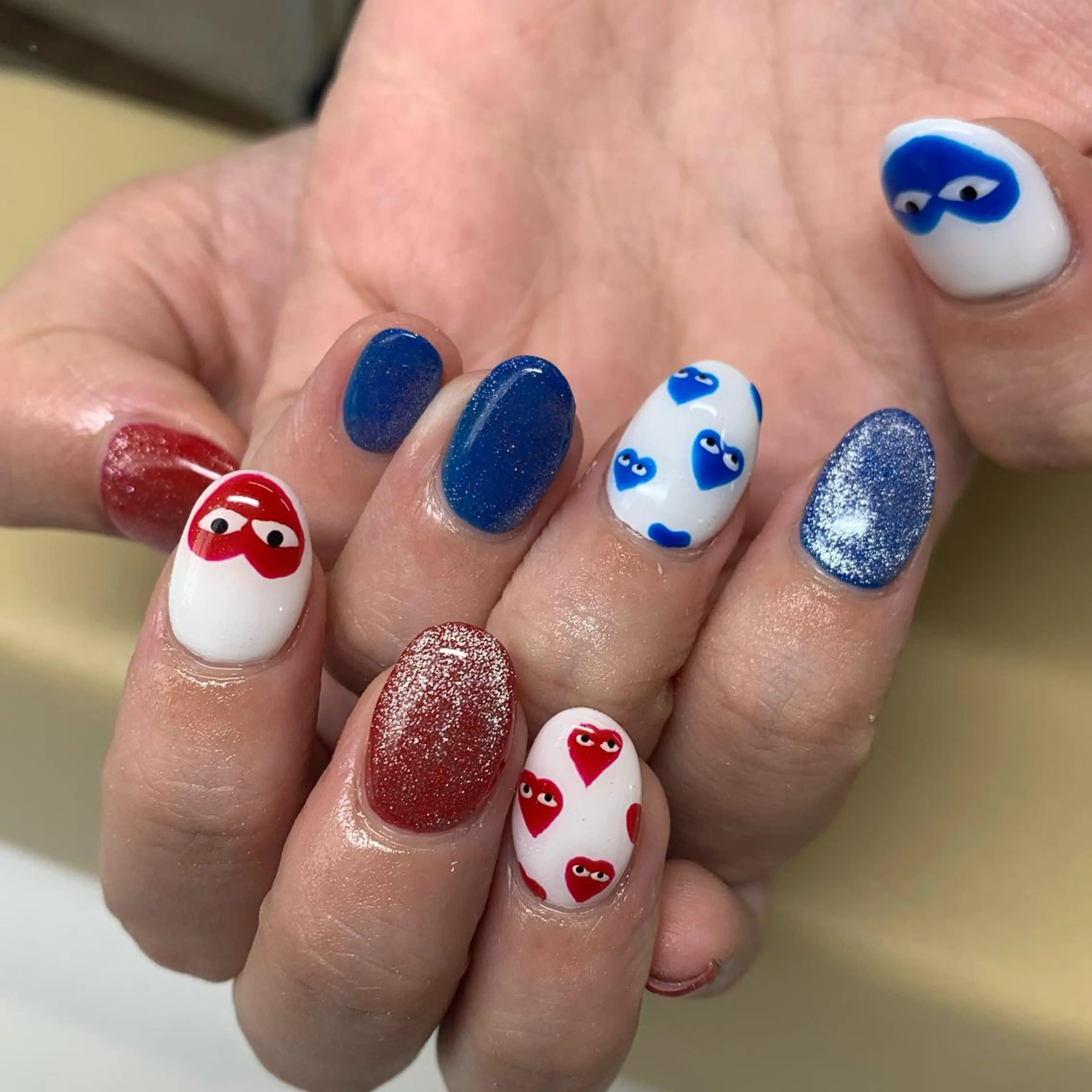 ネイル ハンドネイル καρδιά -ｶﾙﾃﾞｨｱ-のネイルデザイン