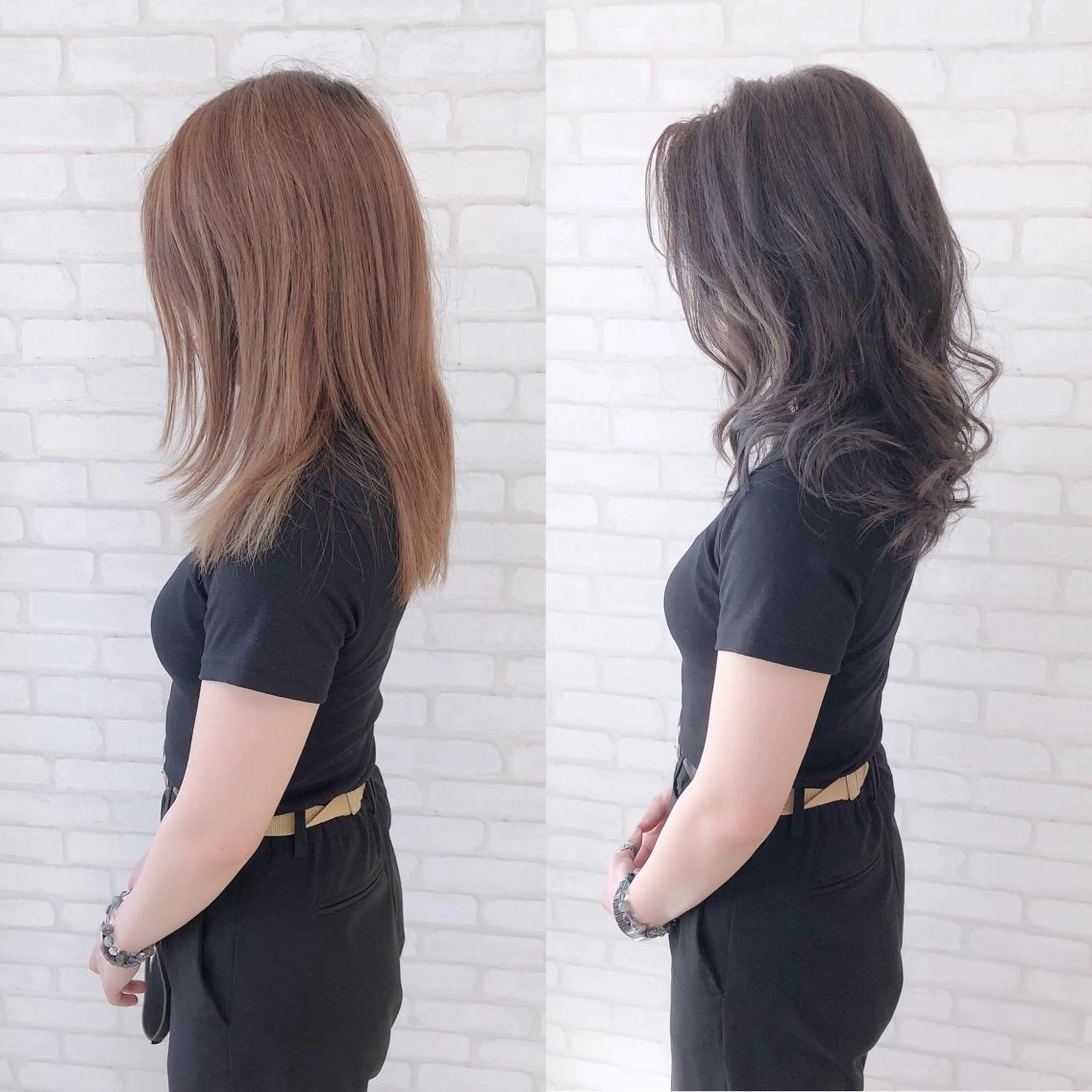 ミディアム カラー アビリタ 警固のヘアスタイル