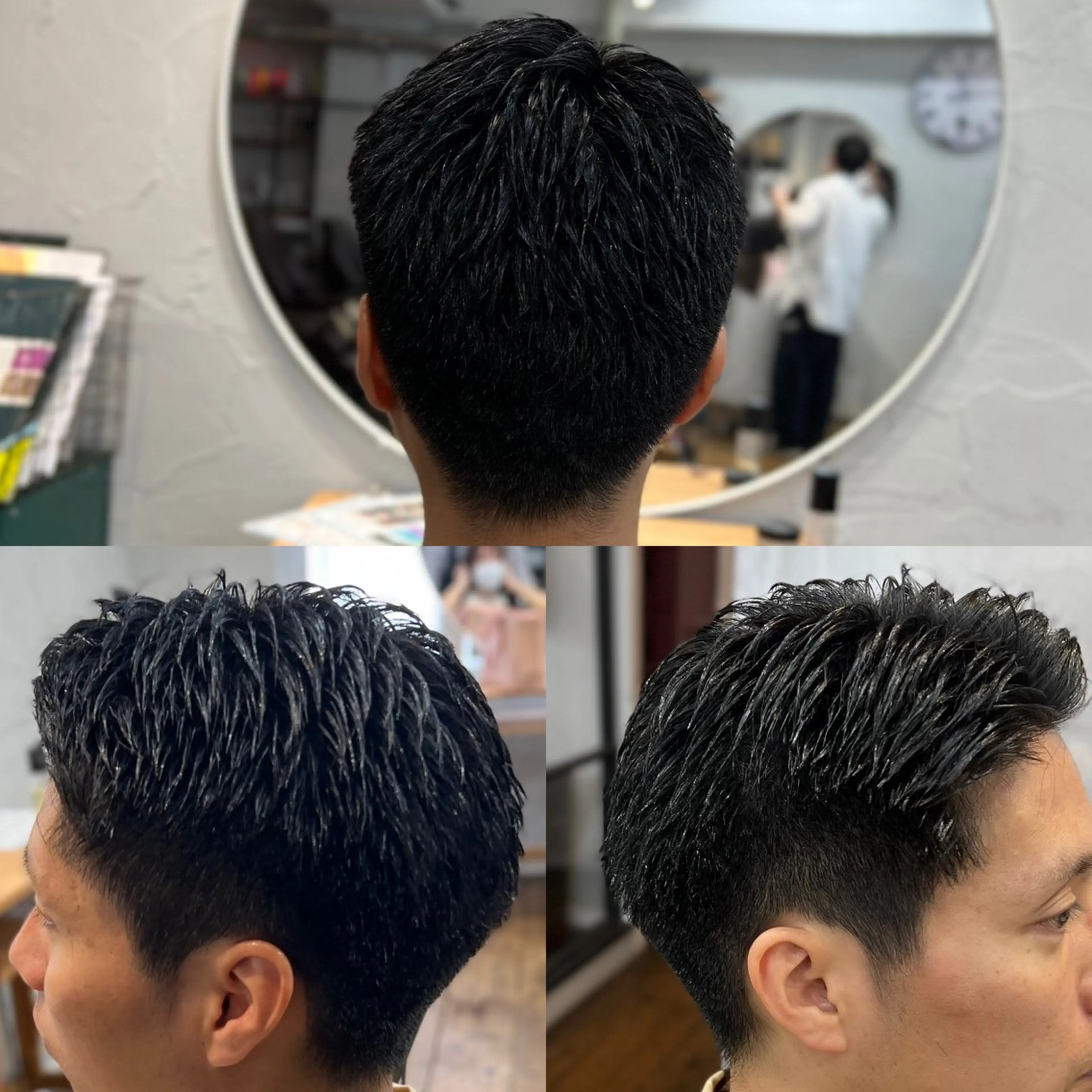 ショート メンズ フェードカット 髪質改善/縮毛矯正/ 超高濃度水素ケアのヘアスタイル