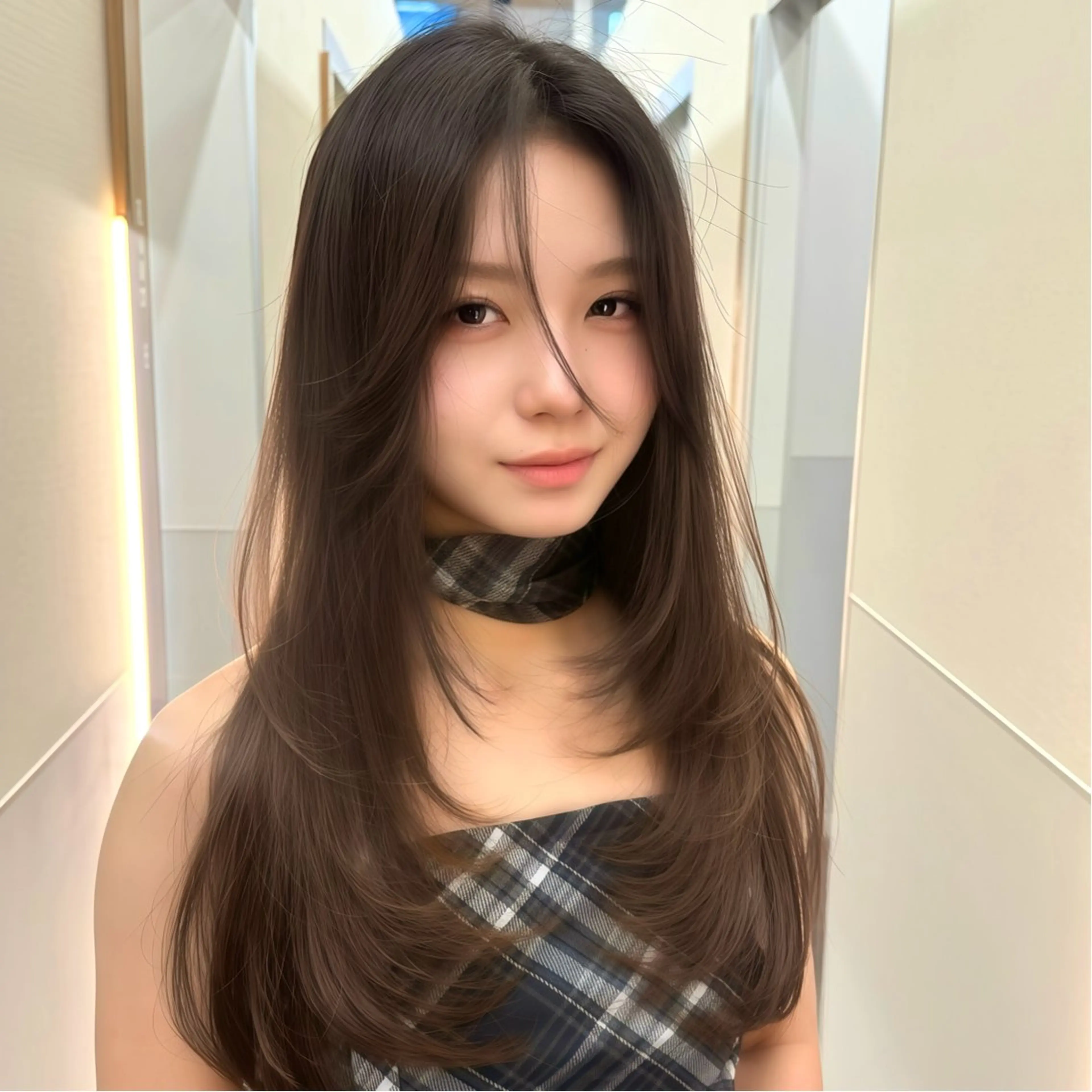 セミロング カット ヘアカラー トリートメント SALOWIN銀座六丁目店所属・️🫧レイヤーカット 銀座/れいか️️🫧のヘアスタイル