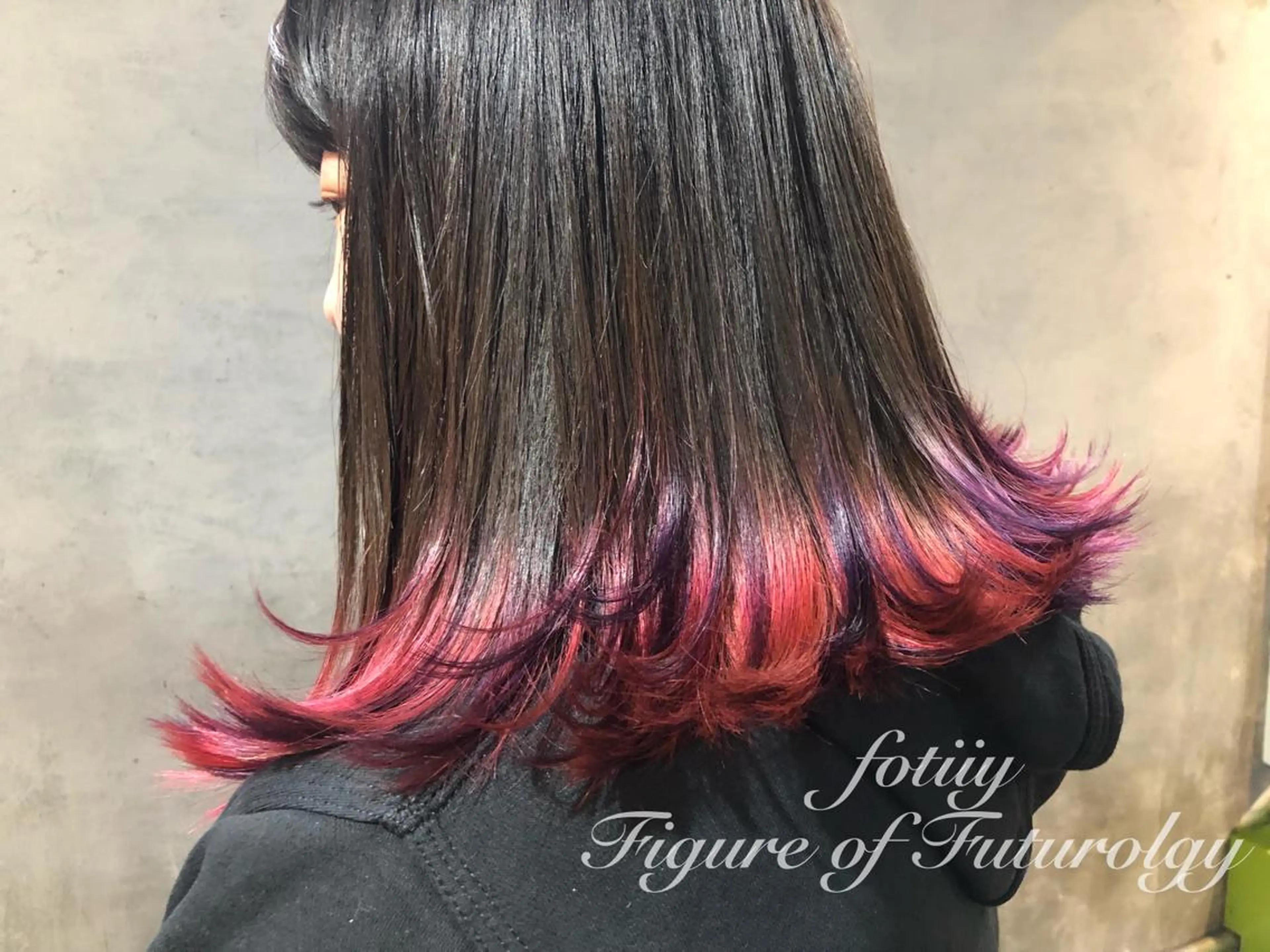 ミディアム カラー ヘアカラー トリートメント ツキノキ ミナのヘアスタイル