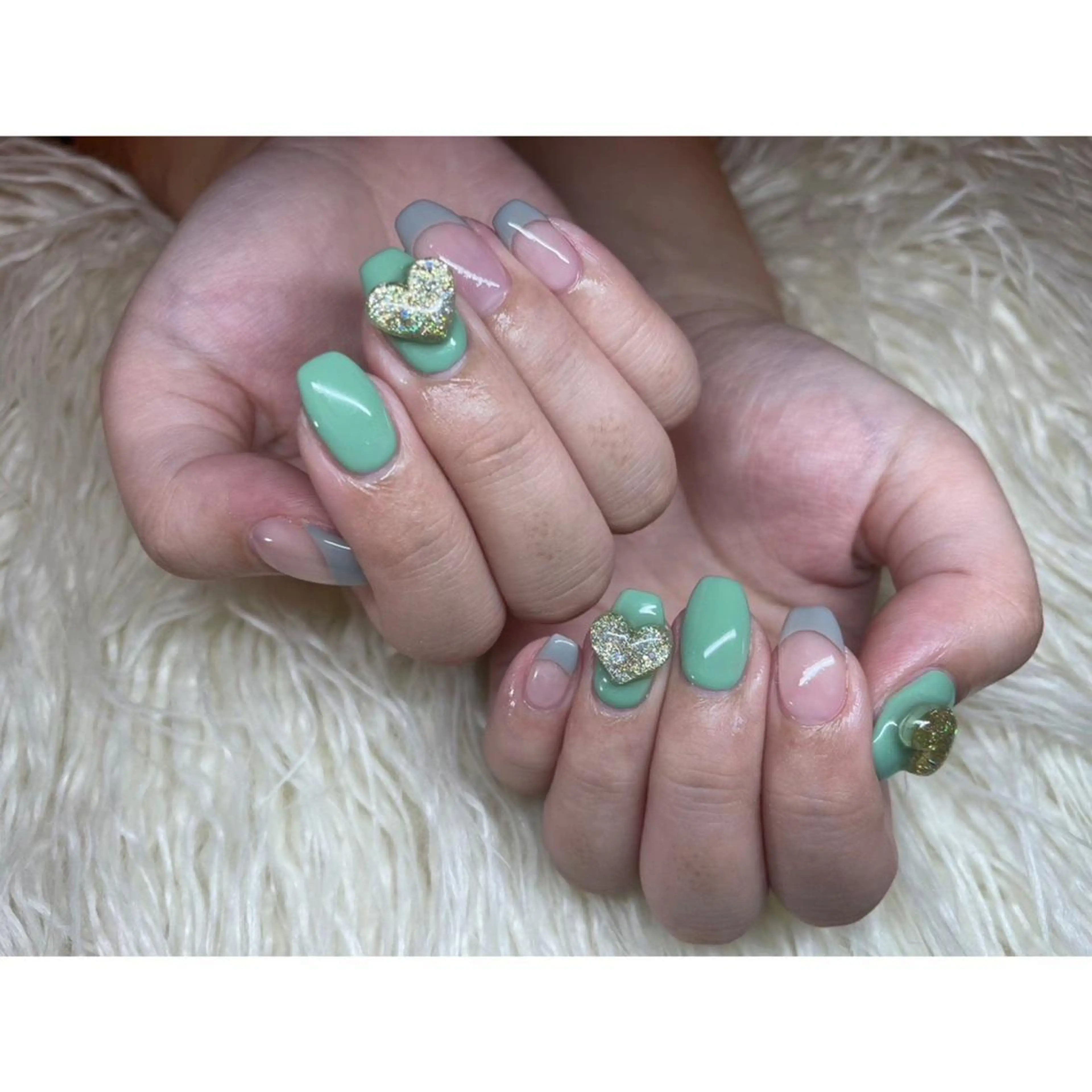 ネイル ハート ぷっくりネイル ハンドネイル フットネイル Nail salon LuaRのネイルデザイン