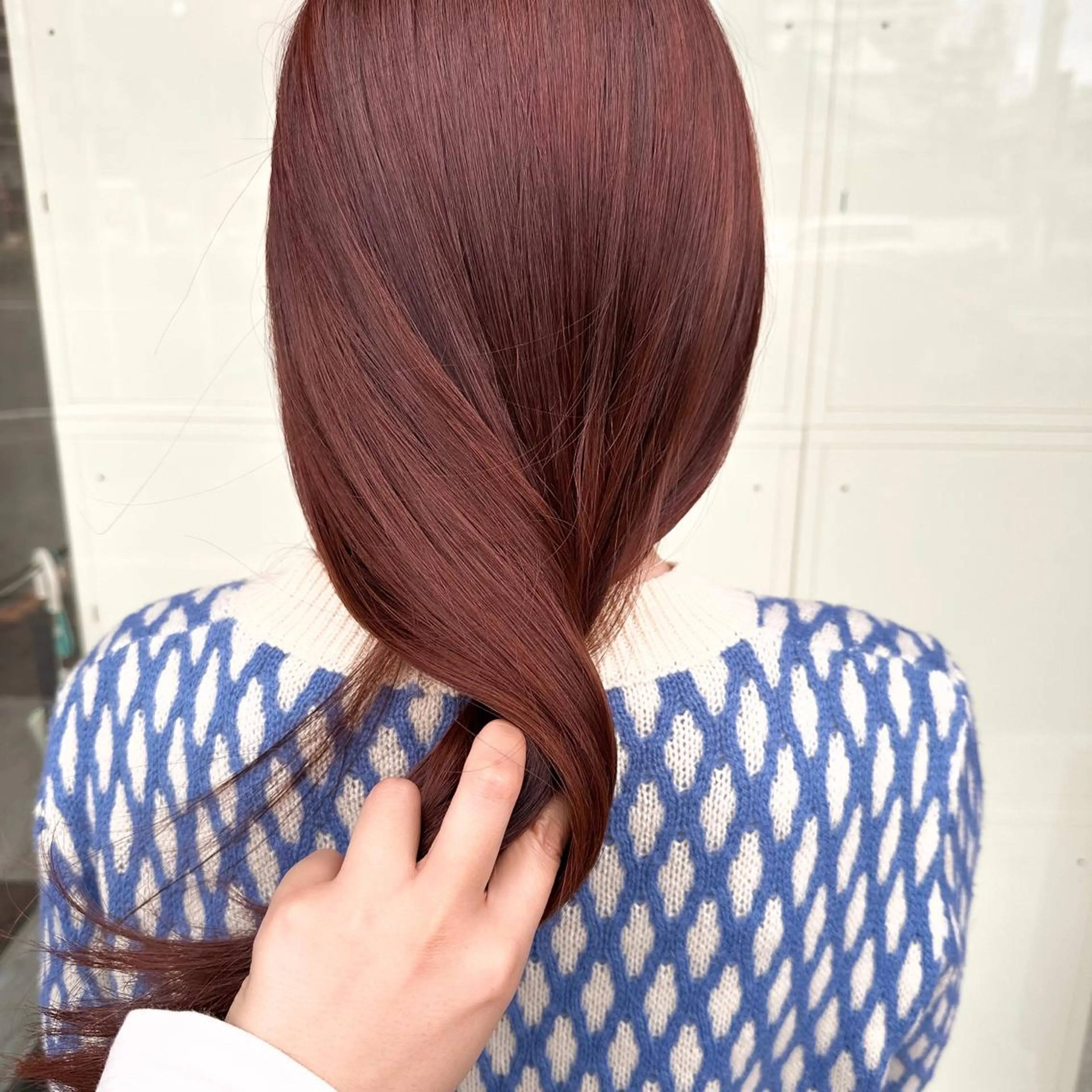 セミロング カラー ブリーチ ダブルカラー ブリーチなしカラー オレンジ ヘアカラー トリートメント 高橋 みく/ minim 暖色のヘアスタイル