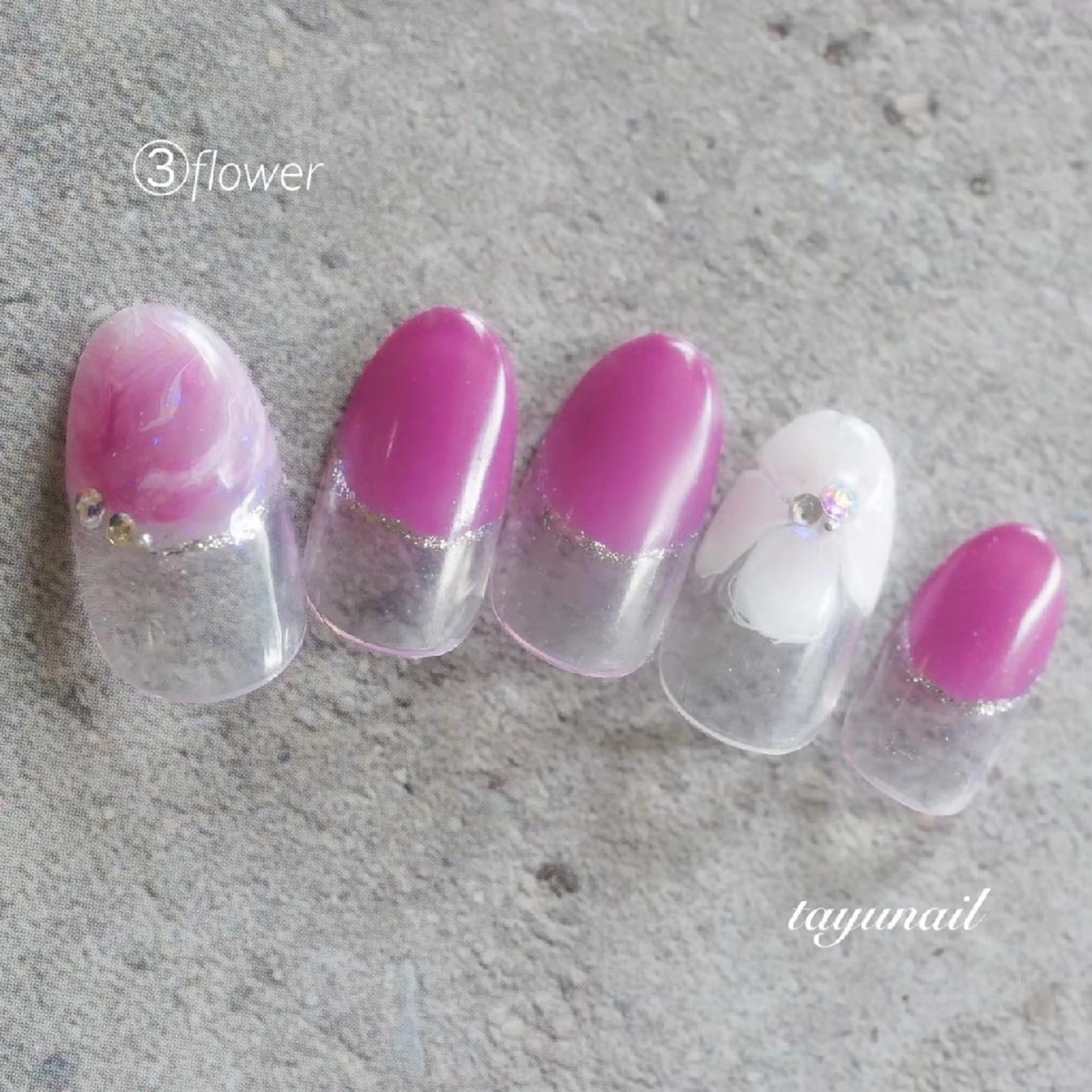 ネイル アートネイル ブルー フレンチネイル ジェルネイル ワンカラーネイル ネイルサロン・ネイルスクール　たゆnail所属・ネイルサロン 【たゆnail】のネイルデザイン