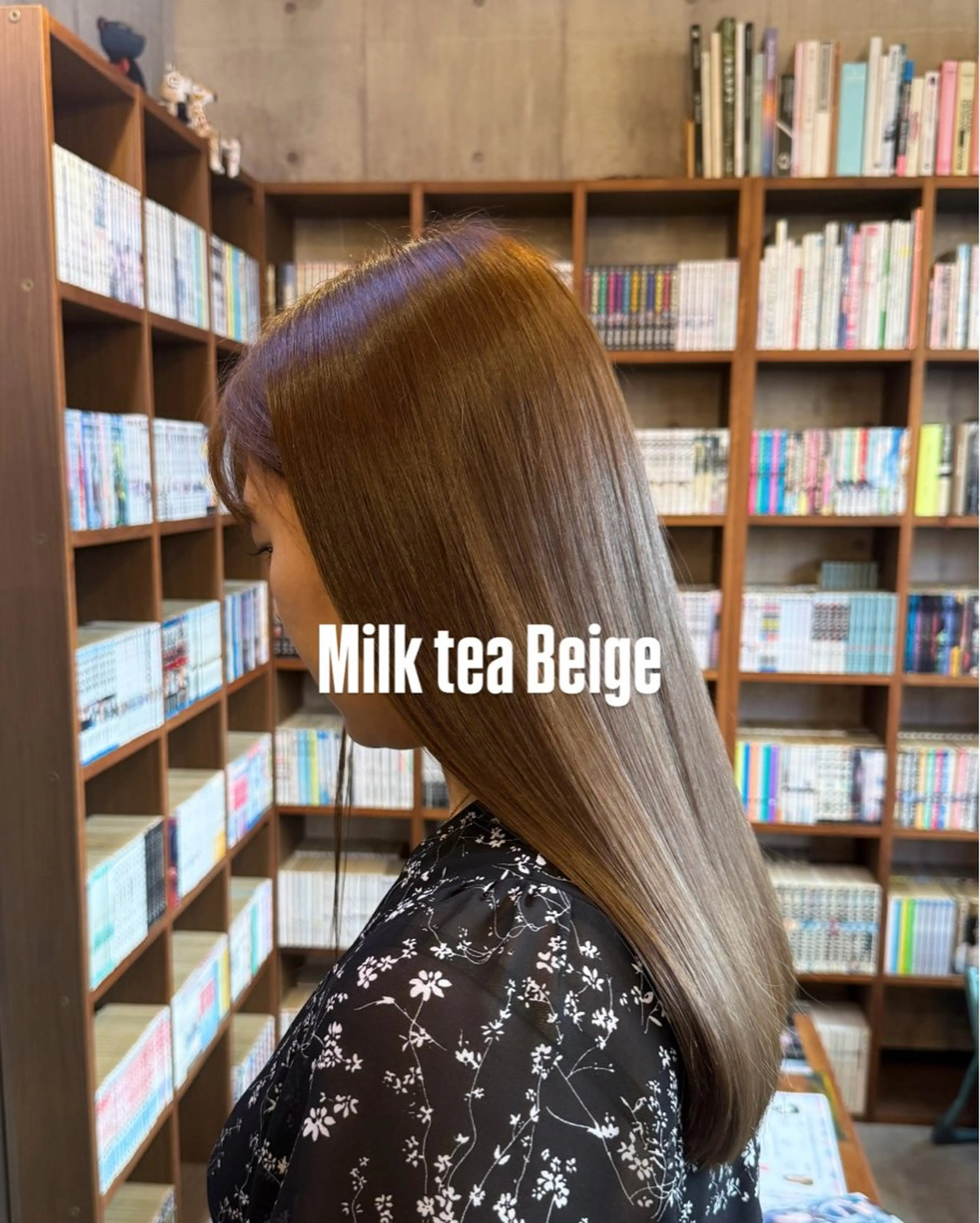 ロング カラー ベージュカラー カット ヘアカラー トリートメント soft beige naoki.のヘアスタイル