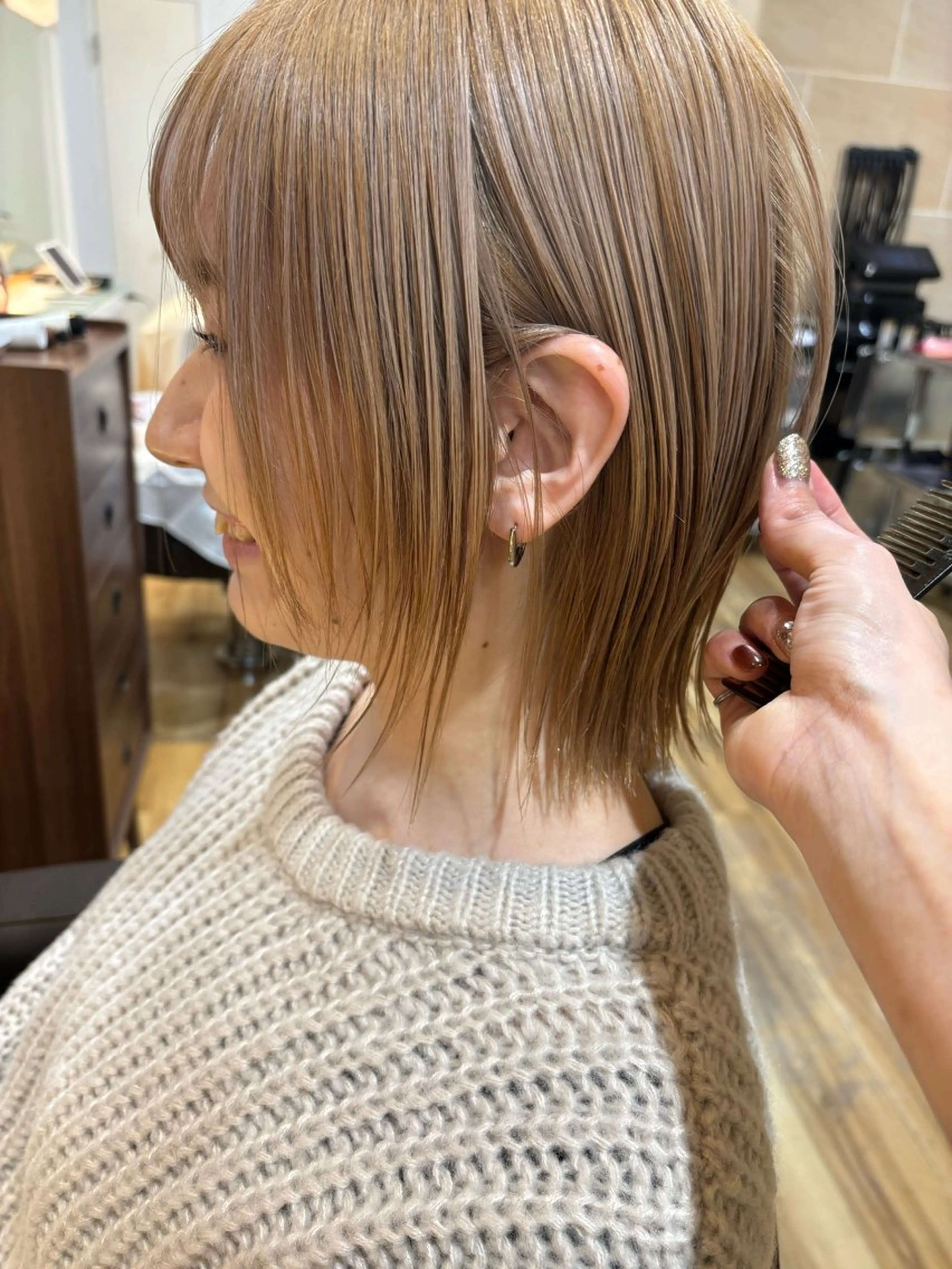 🐈‍⬛𖦹⭒ぱつっと bob cut +ダブルカラー +ケアトリートメント🐈‍⬛𖦹⭒の写真