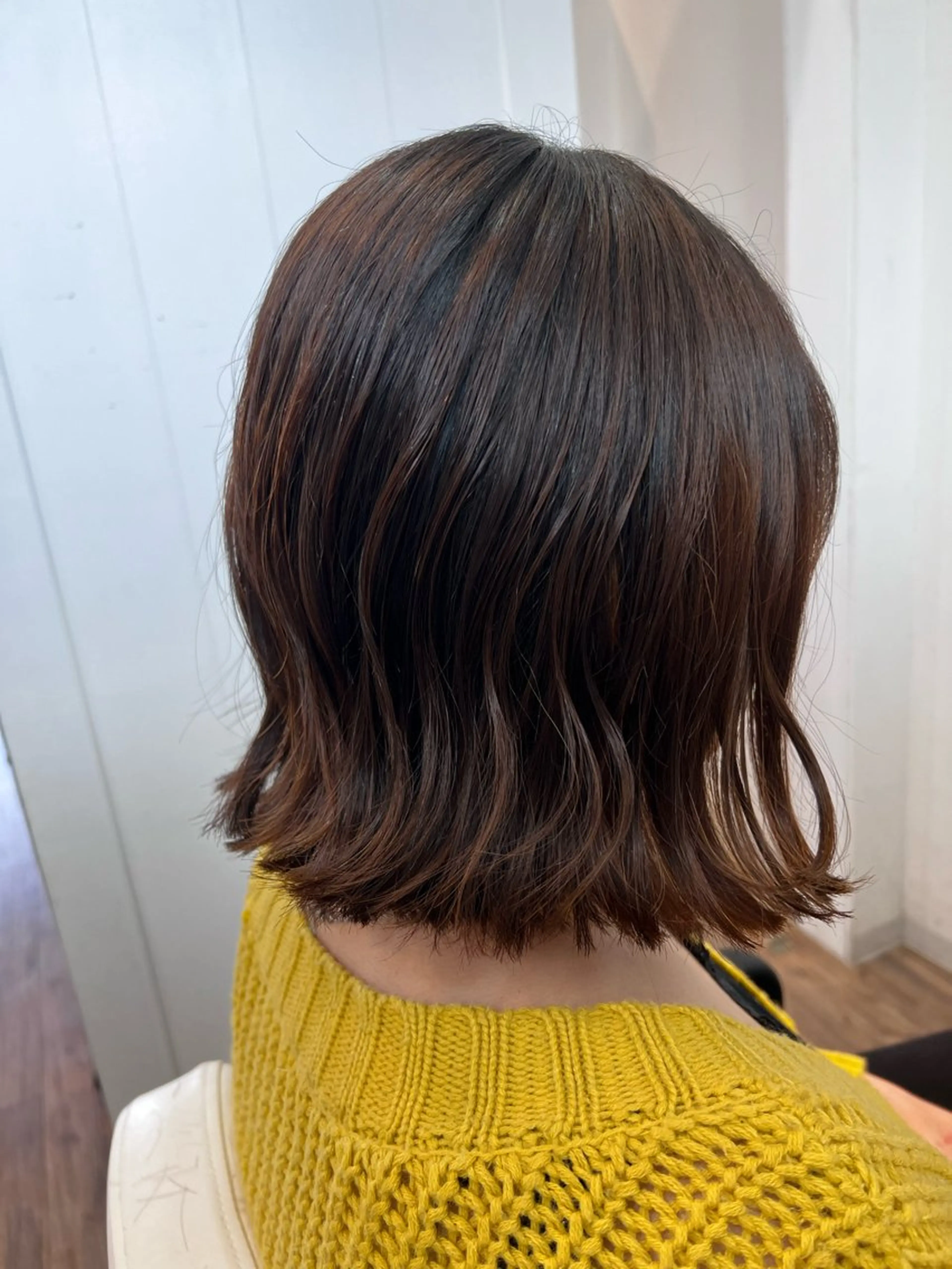 ミディアム 切りっぱなしボブ ボブ 佐藤 茉実のヘアスタイル