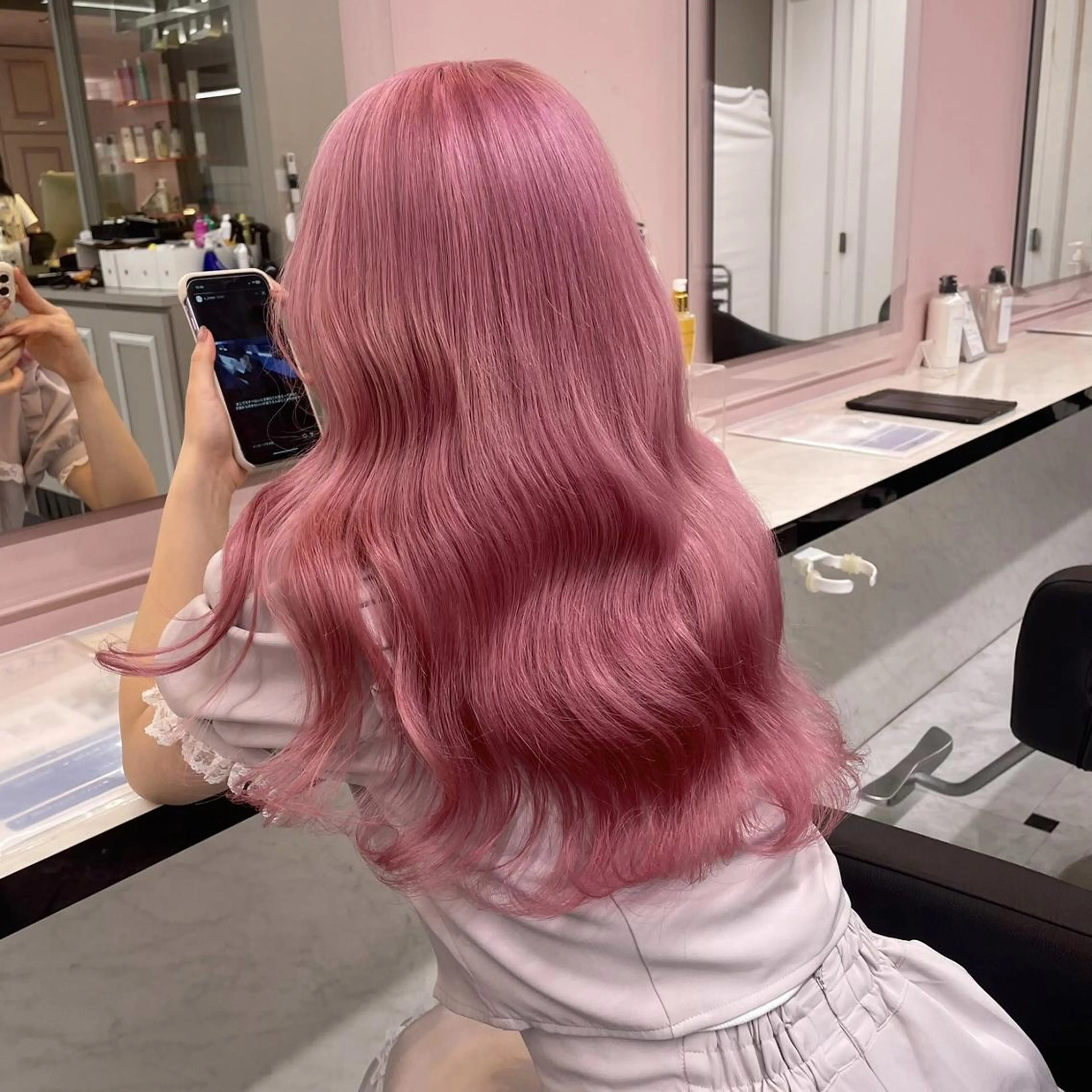 カラー セミロング 🤍透明感カラー🤍 ブリーチ🤍AINEのヘアスタイル