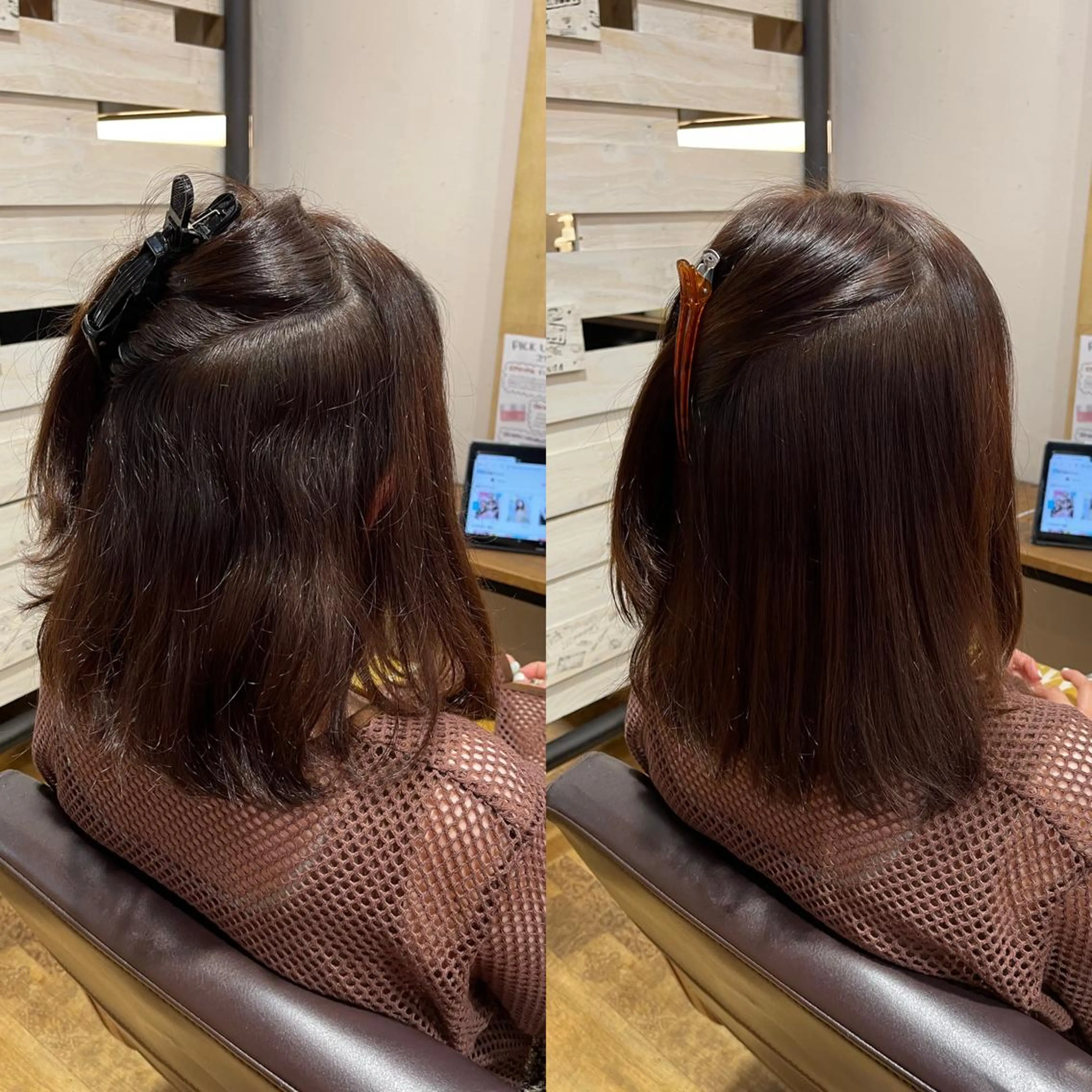 ミディアム 縮毛矯正 カット 縮毛矯正 福島 和弥のヘアスタイル