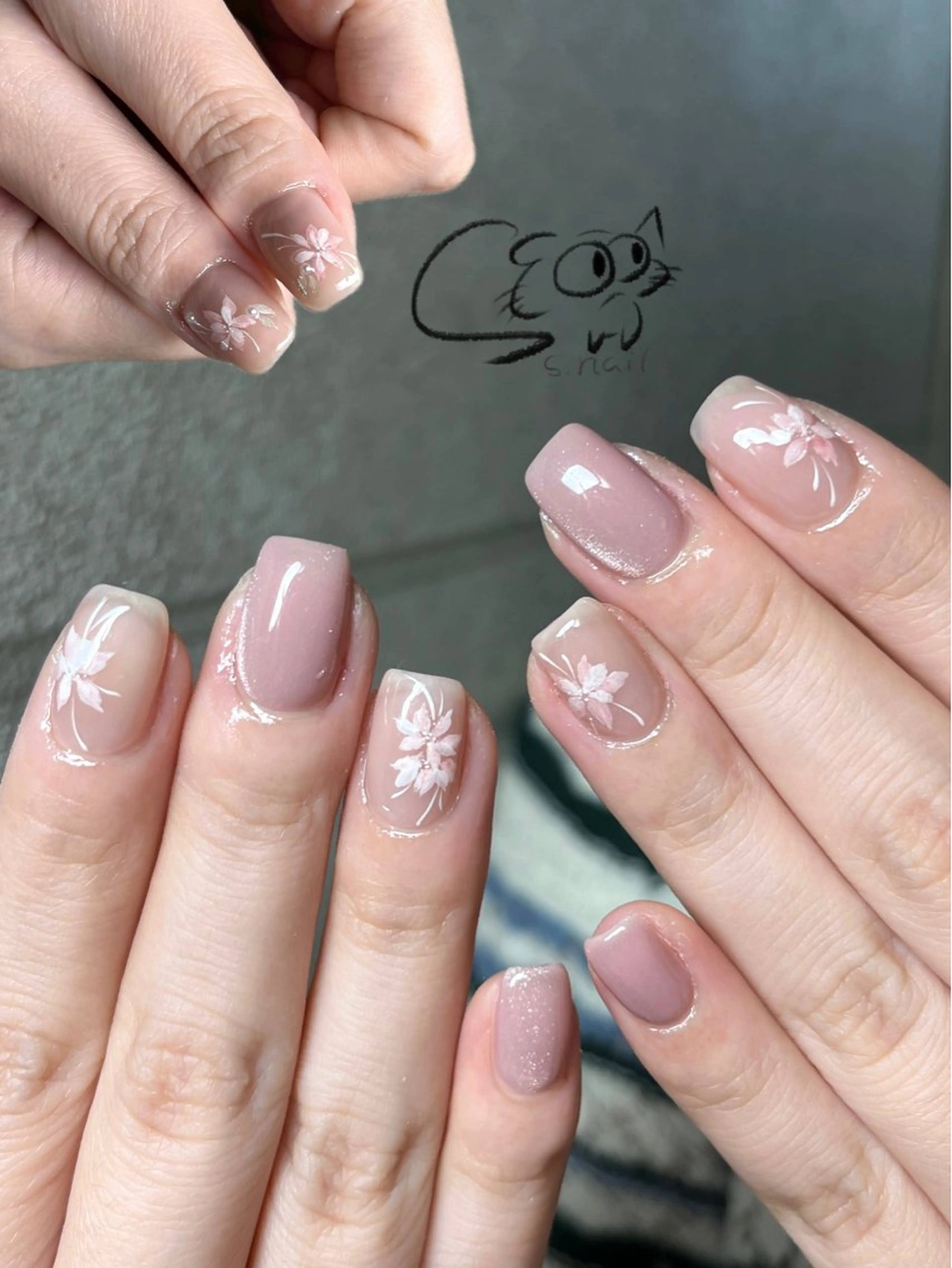 ネイル チークネイル フレンチネイル グラデーション マグネットネイル ワンカラーネイル ハンドネイル S.nail所属・S.nail _のネイルデザイン
