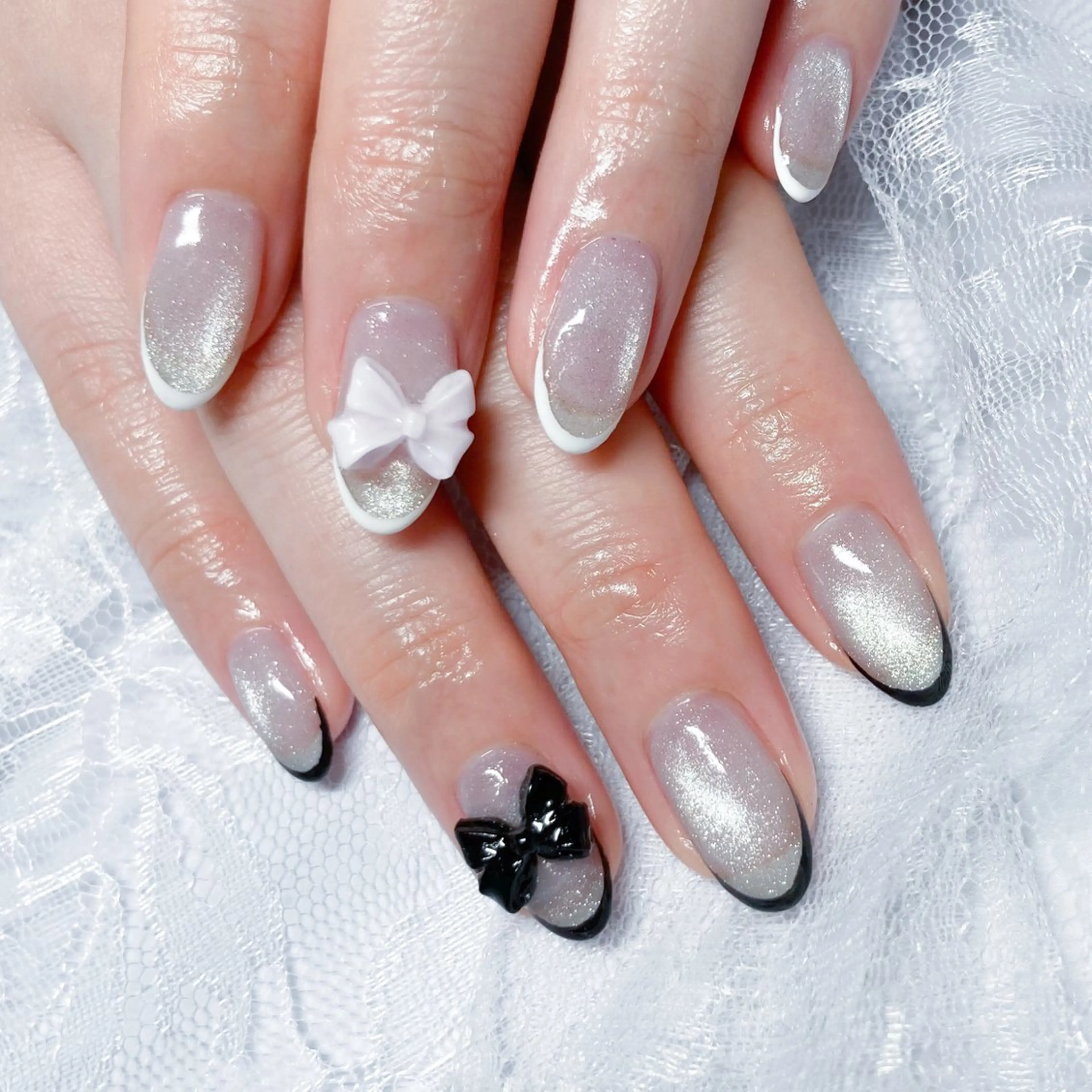 ネイル クリアネイル フレンチネイル ガーリー 韓国ネイル マグネットネイル ハンドネイル Terrace＋所属・Terrace＋ Nailのネイルデザイン