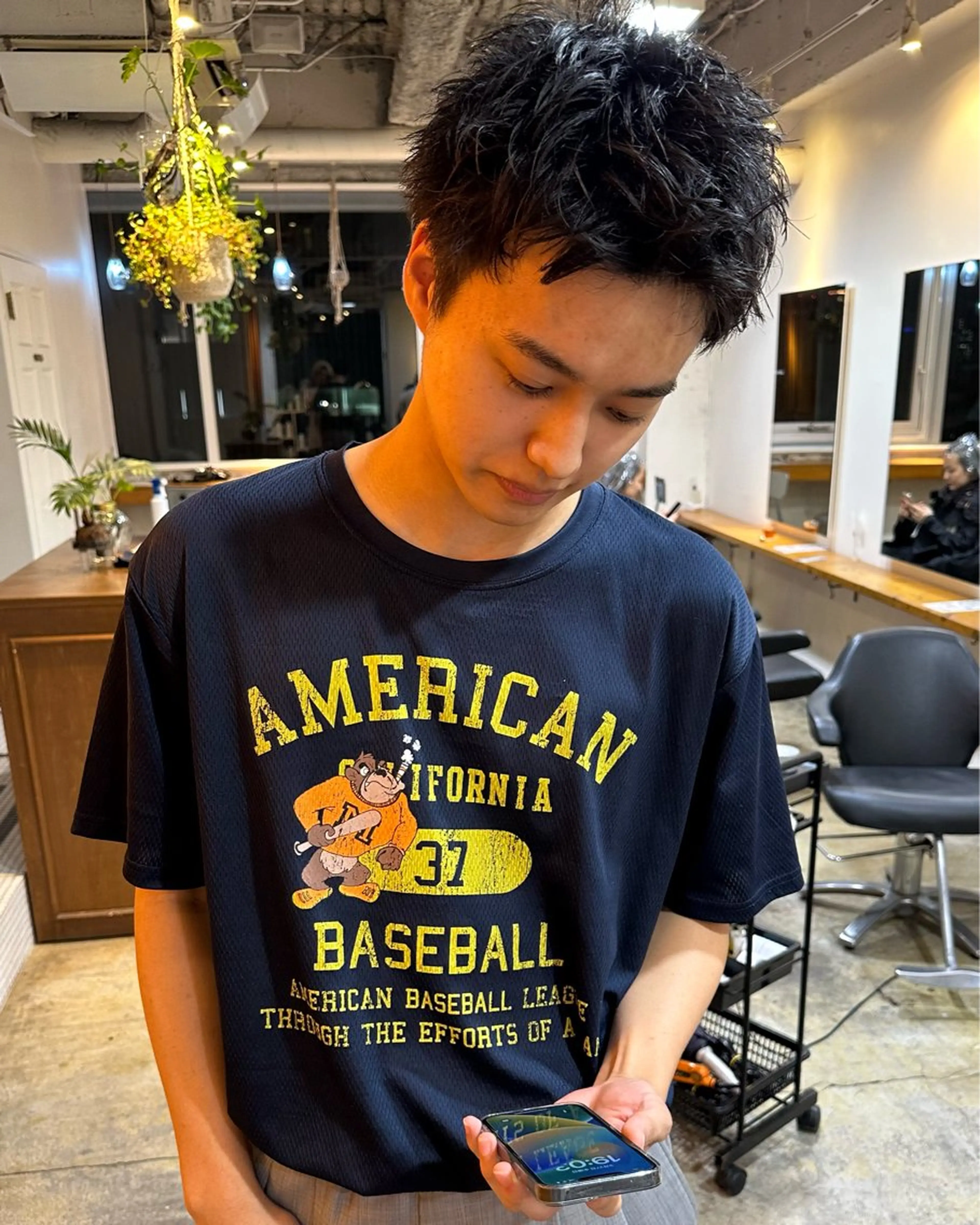 ショート メンズ カット トリートメント グランジヘア 無造作ヘアHYUGAのヘアスタイル