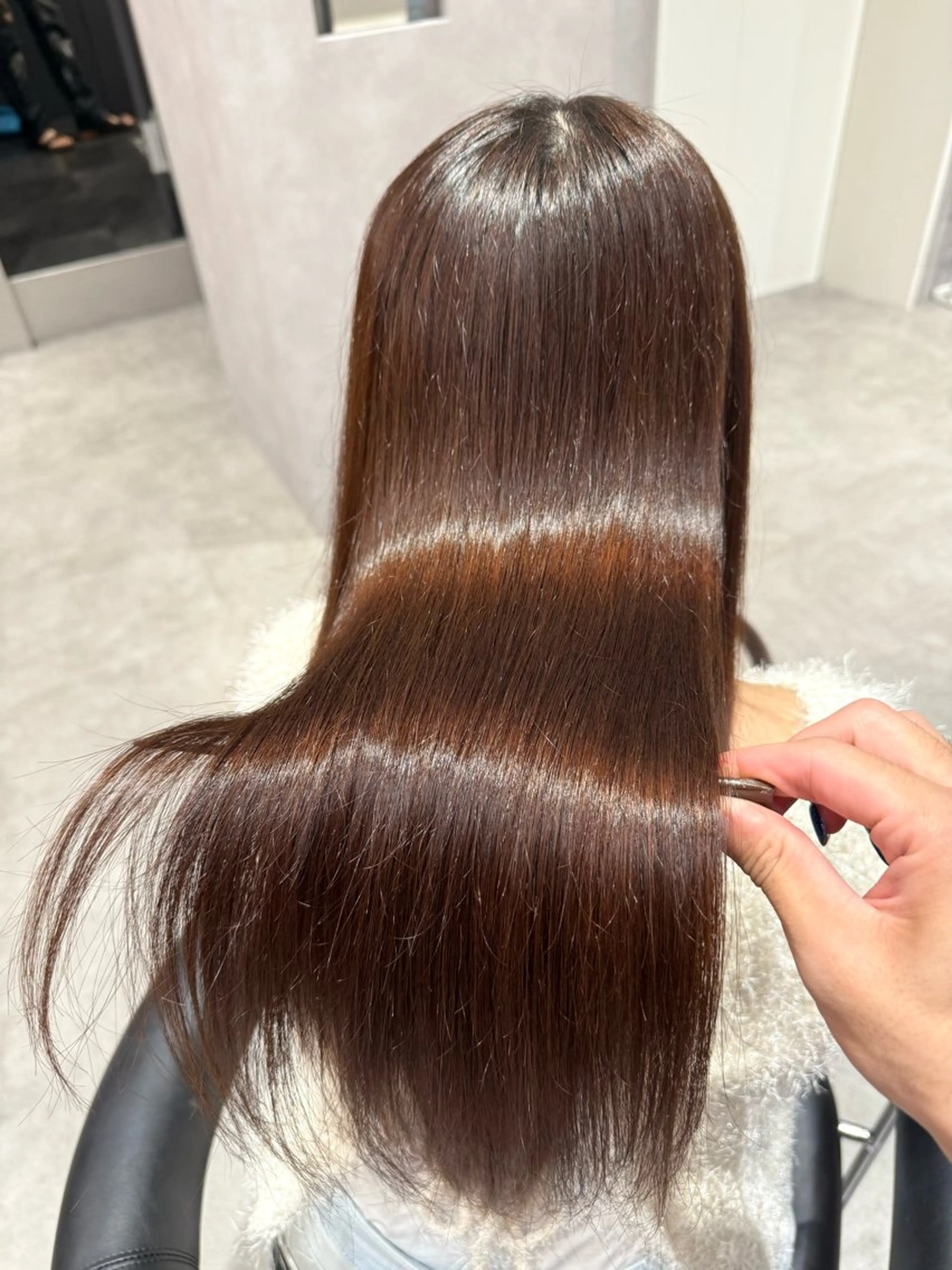 ロング カラー パーマ ヘアアレンジ 髪質改善 縮毛矯正 トリートメント ストレートパーマ 縮毛矯正 トリートメント salowin新宿East3階所属・艶美髪/髪質改善 /縮毛矯正/木元渓太のヘアスタイル