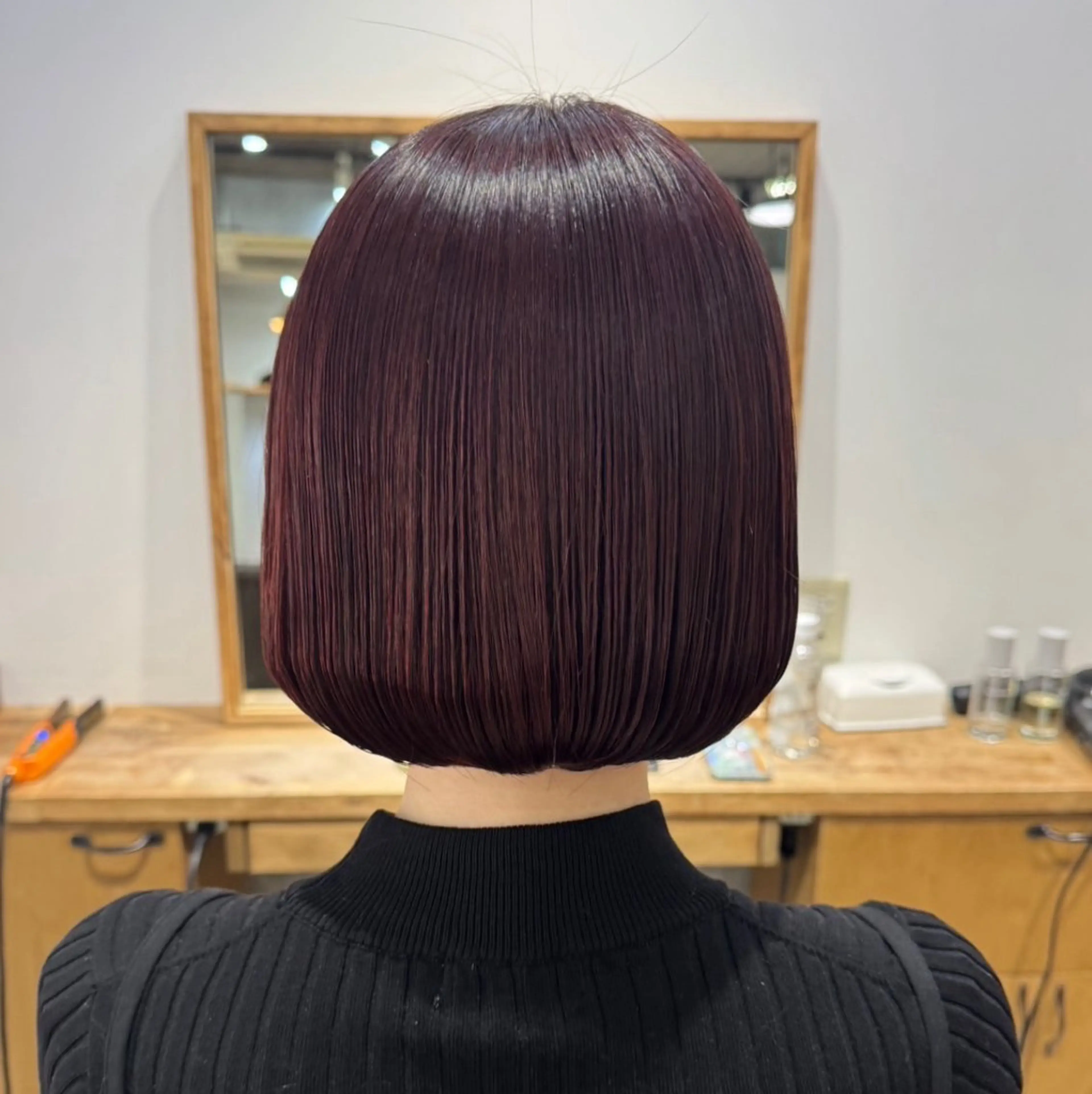 カット＋艶カラー＋ライトケアトリートメントの写真