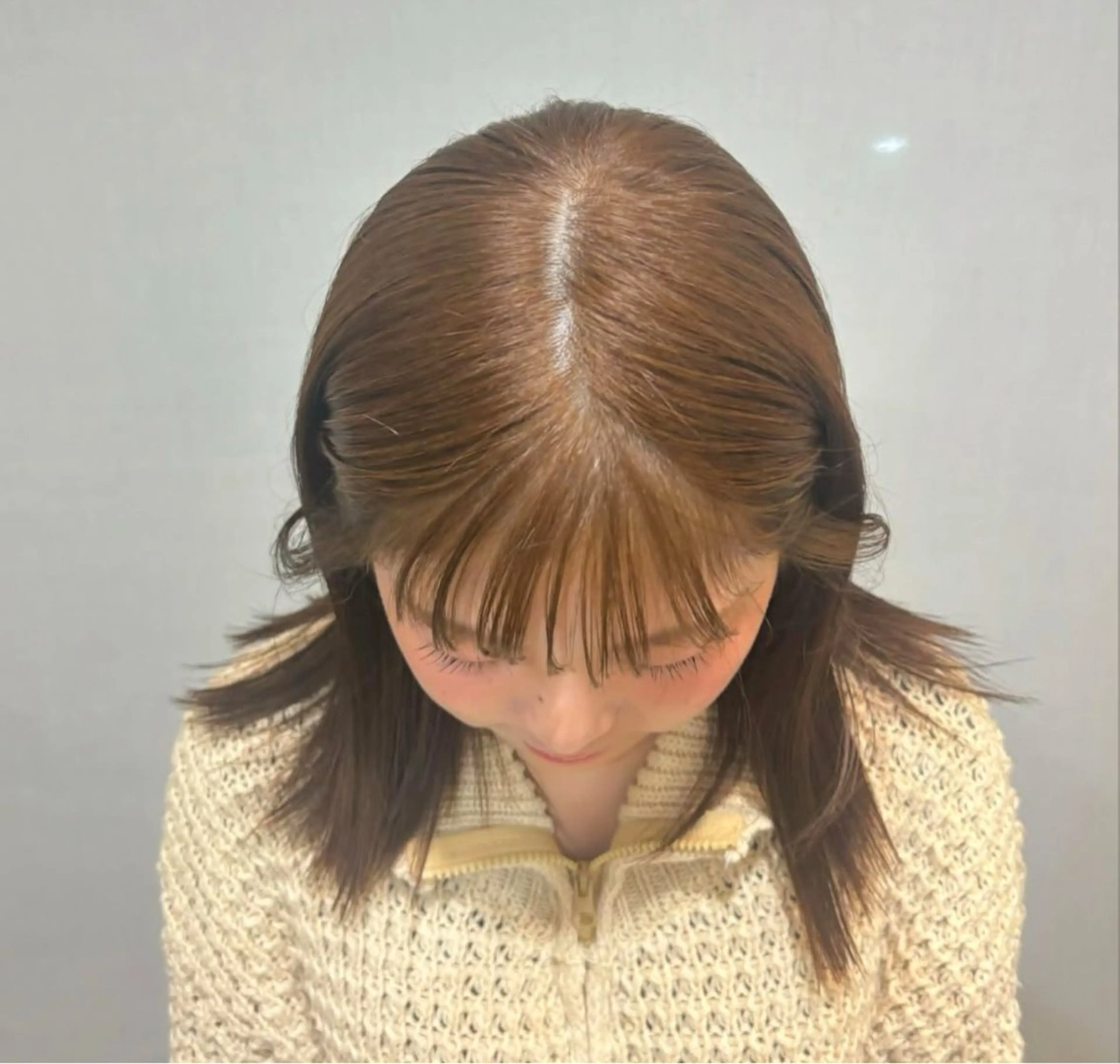 ミディアム カラー ベージュカラー ブリーチ ブリーチなしカラー 髪質改善🤍ボブ🤍 ARC＋代官山/りこのヘアスタイル