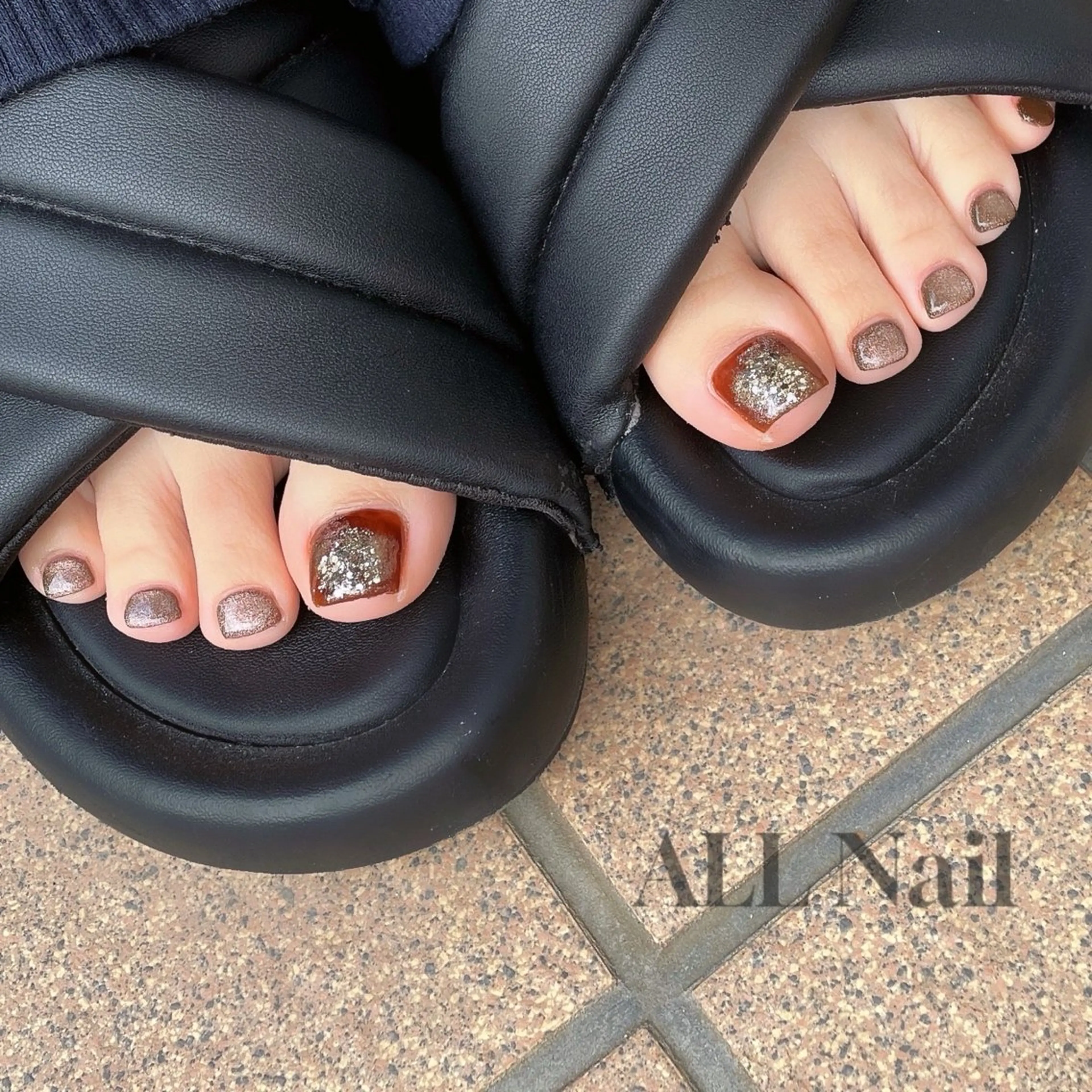 ネイル ブラウン フットネイル ALL Nail &whiteningのその他イメージ