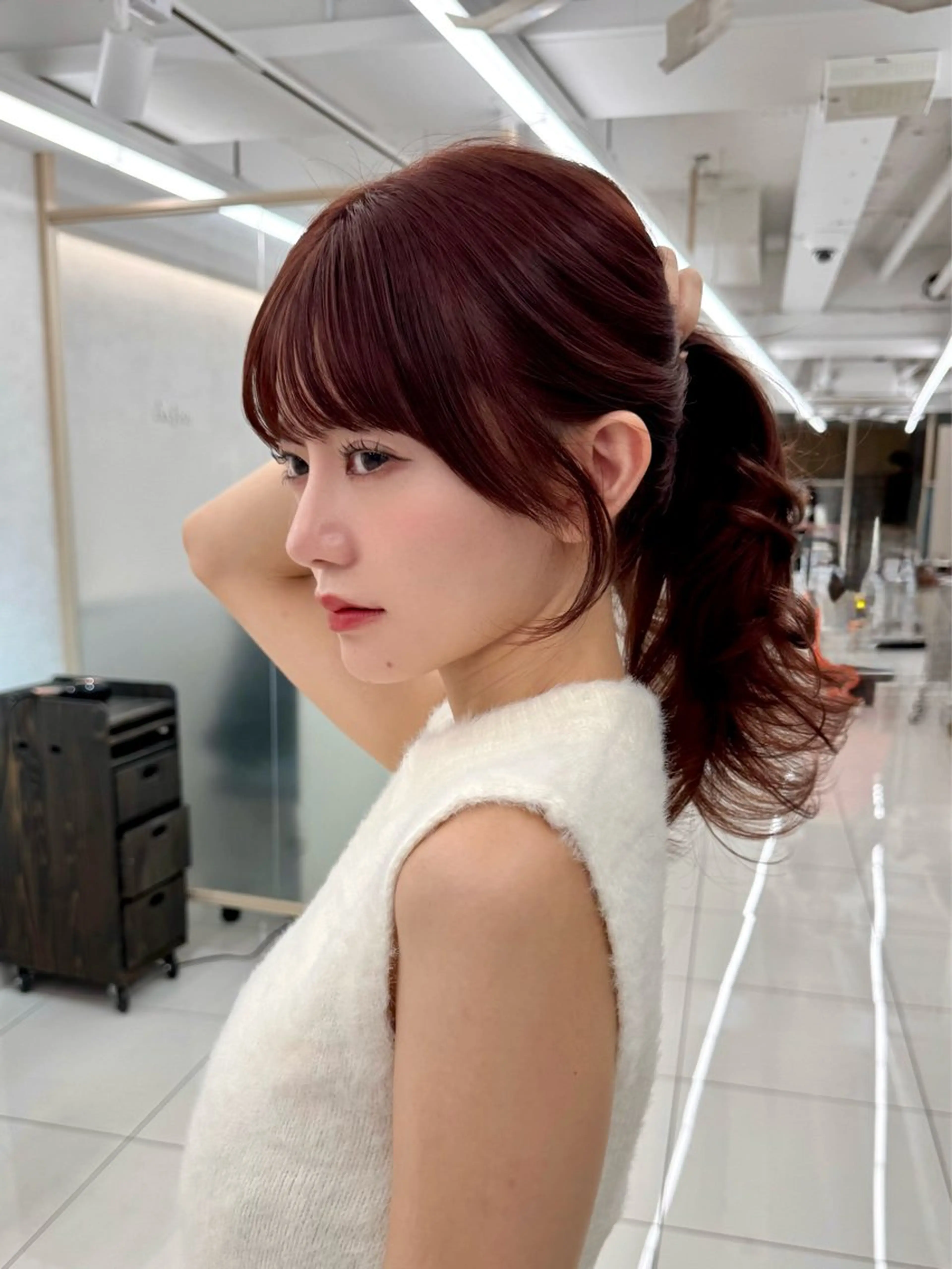 ロング カット レイヤー/韓国/ 顔周り/しんやのヘアスタイル