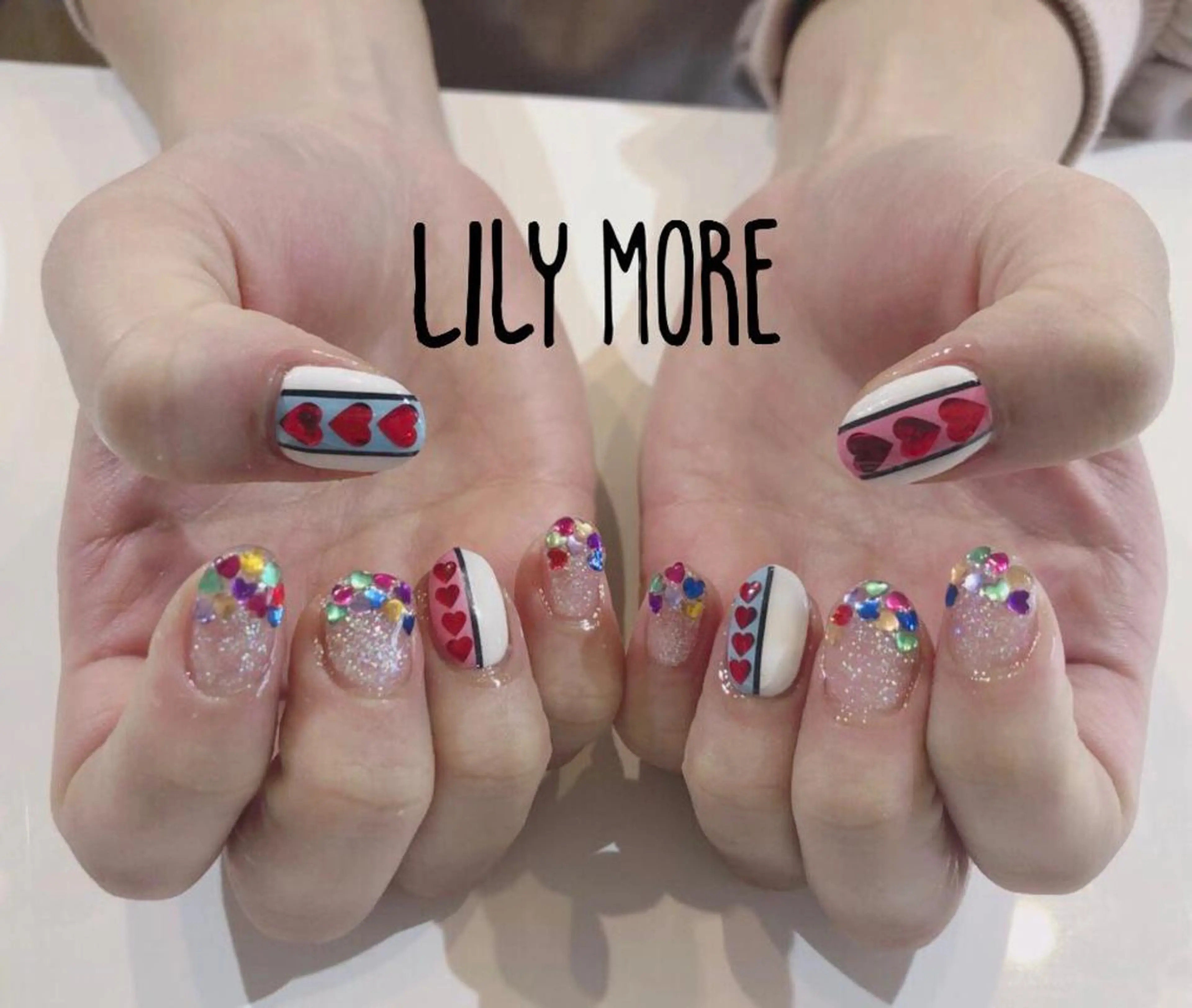 ネイル ハート Lily closetのネイルデザイン