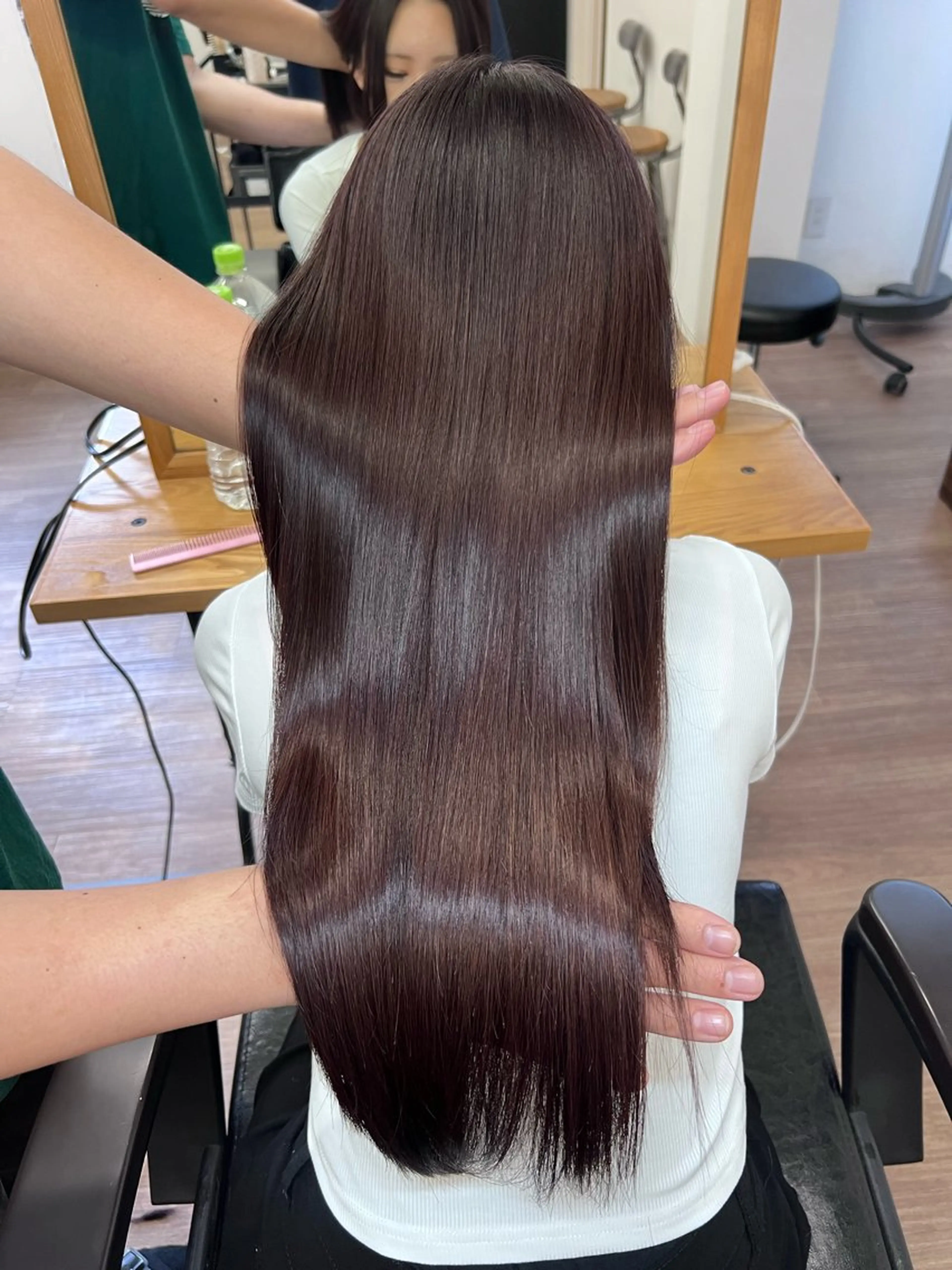 ロング カラー 髪質改善 トリートメント カット ヘアカラー トリートメント 武田涼レイヤーカット 髪質改善×縮毛矯正のヘアスタイル